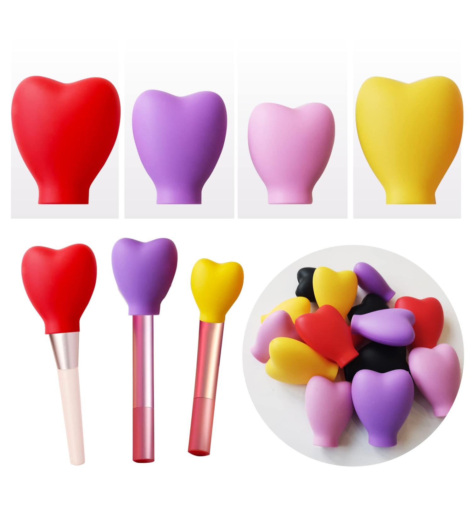 BOUTICOL Silicone Makeup Brush Organizer Cover Set - 15 Pack Reusable Case, Travel Storage, Eyeshadow Holder Guards - Red (3 Sizes) - Buy Online on GoSupps.com