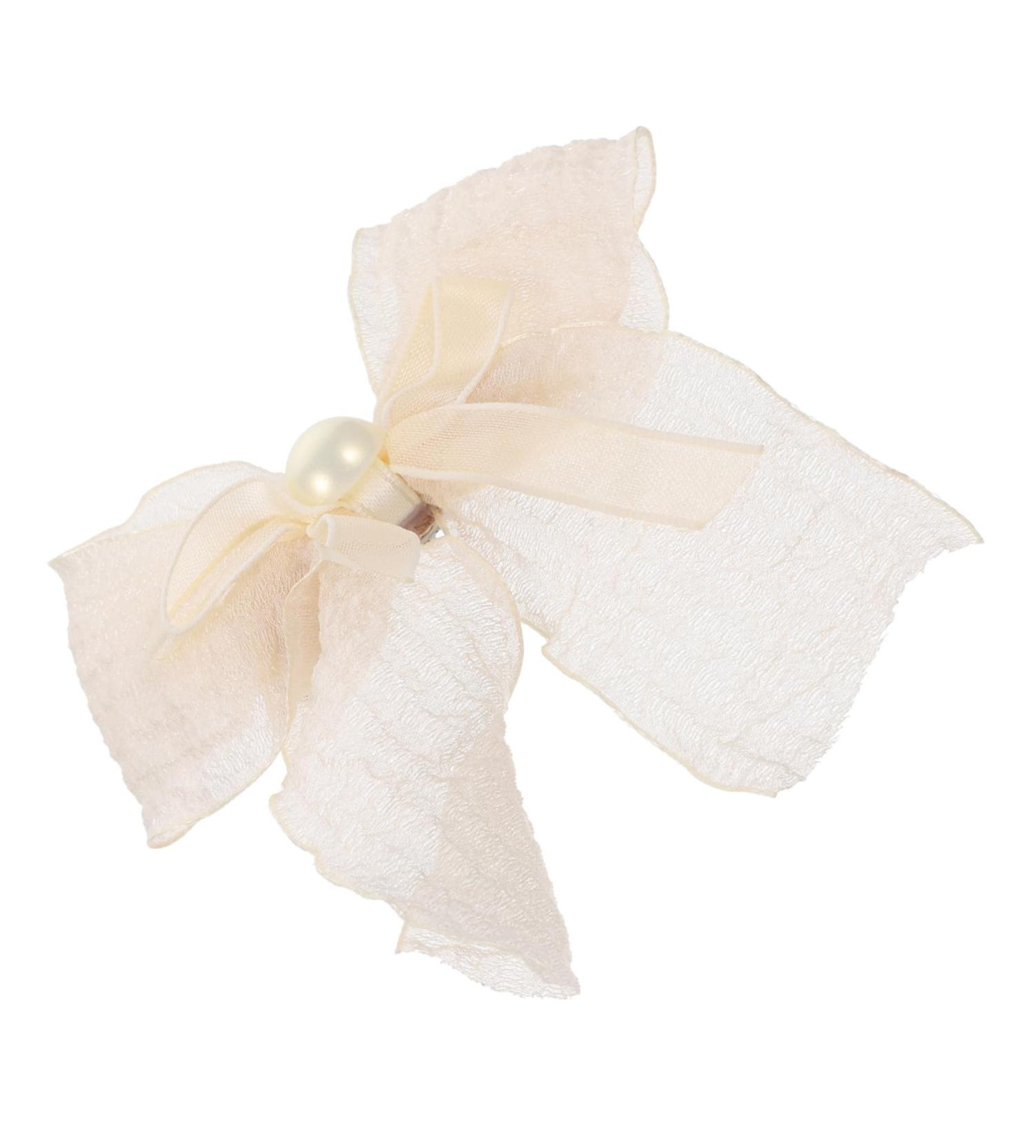 Beaupretty Bow Flower Mesh Lace Hairpin Hair Accessories The Flowers Metal Hair Ring Girl - Buy Online on GoSupps.com