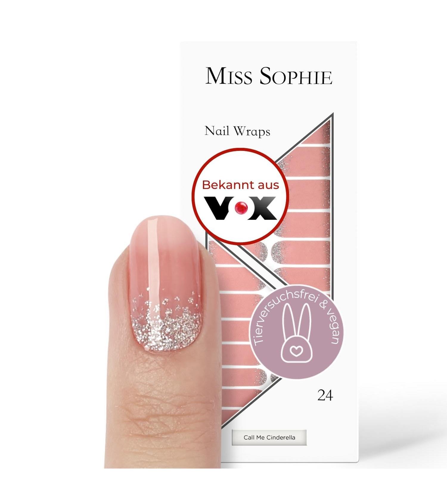 Original Miss Sophie Nail Foils - Call Me Cinderella | 24 Ultra-Thin Glitter Nail Polish Strips for Fingers & Toes | Perfect for Natural Acrylic Gel & Shellac Nails - Buy Online on GoSupps.com