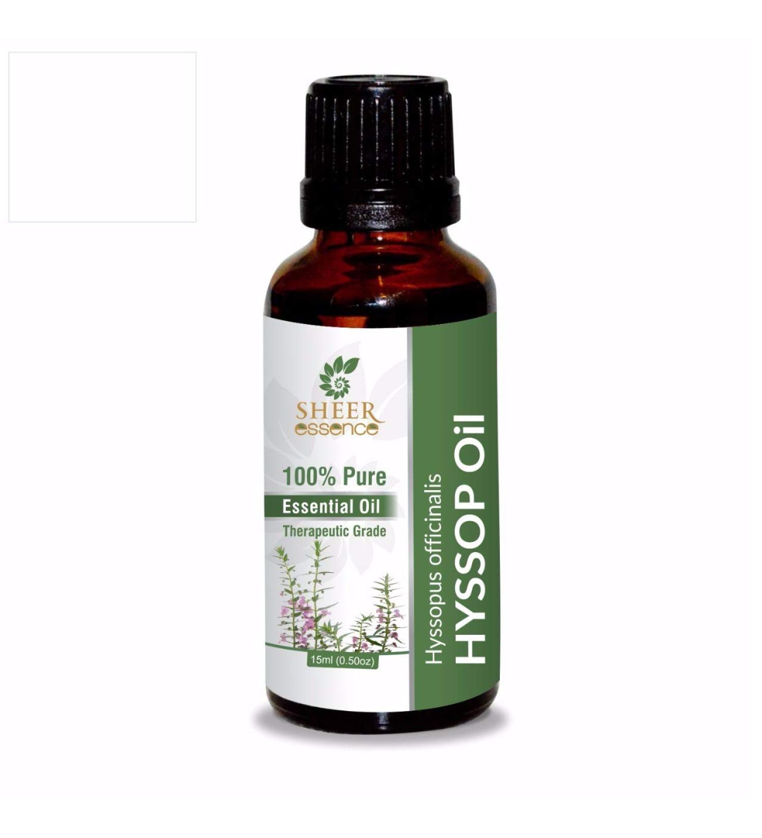 Sheer Essence Pure Essential Oils for Aromatherapy Skin Use Diffusers Candle and Soap Making 100% Undiluted & Uncut (Therapeutic Grade) - 5 ML (Hyssop) - Buy Online on GoSupps.com