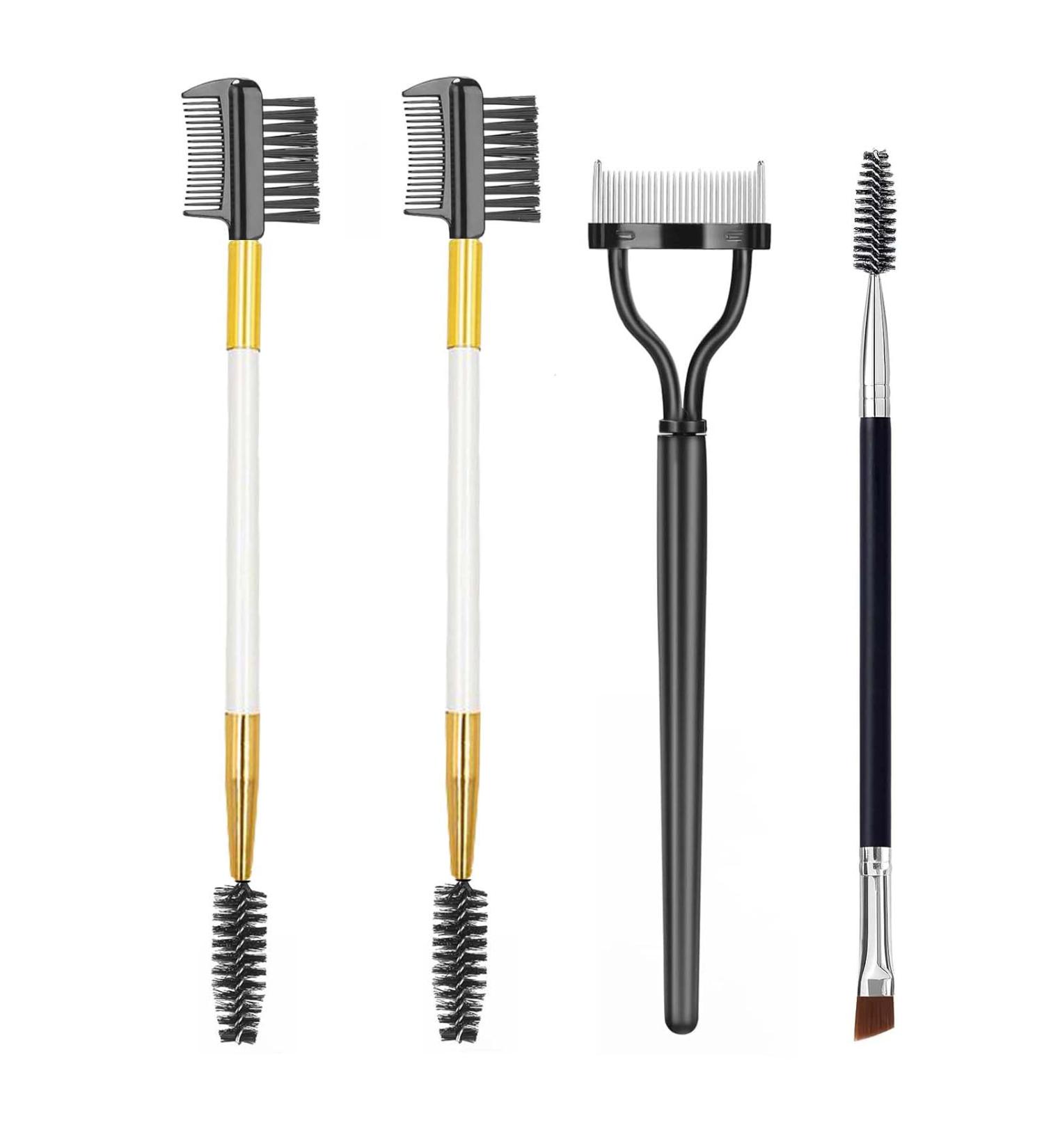 4-Piece Eyelash Comb Set - Eyelash Definer & Separator Brush with Mascara Sticks - Professional Eyebrow & Eyelash Cutting Tools - Buy Online on GoSupps.com