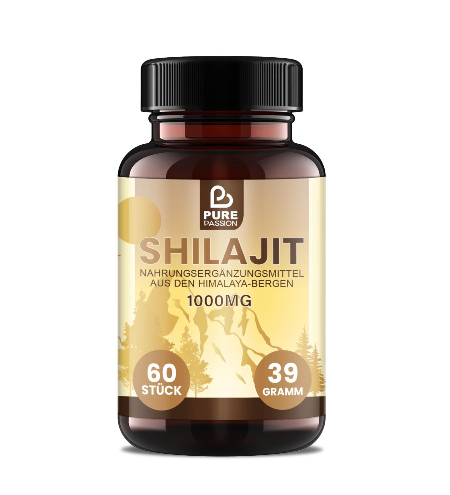  PURE PASSION Pure Passion Shilajit Extra High Dose Capsules 1000 mg 50% Humic Acid 12% Fulvic Acid Original Shilajit Mineral Rich Himalayan Original Shilajit - Buy Online on GoSupps.com