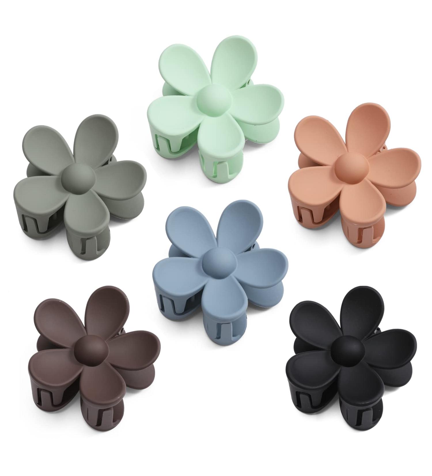6PCS Large Flower Hair Clips for Thick & Thin Hair - Non-slip Strong Hold, Cute Mint Green Hair Accessories for Women & Girls - Buy Online on GoSupps.com