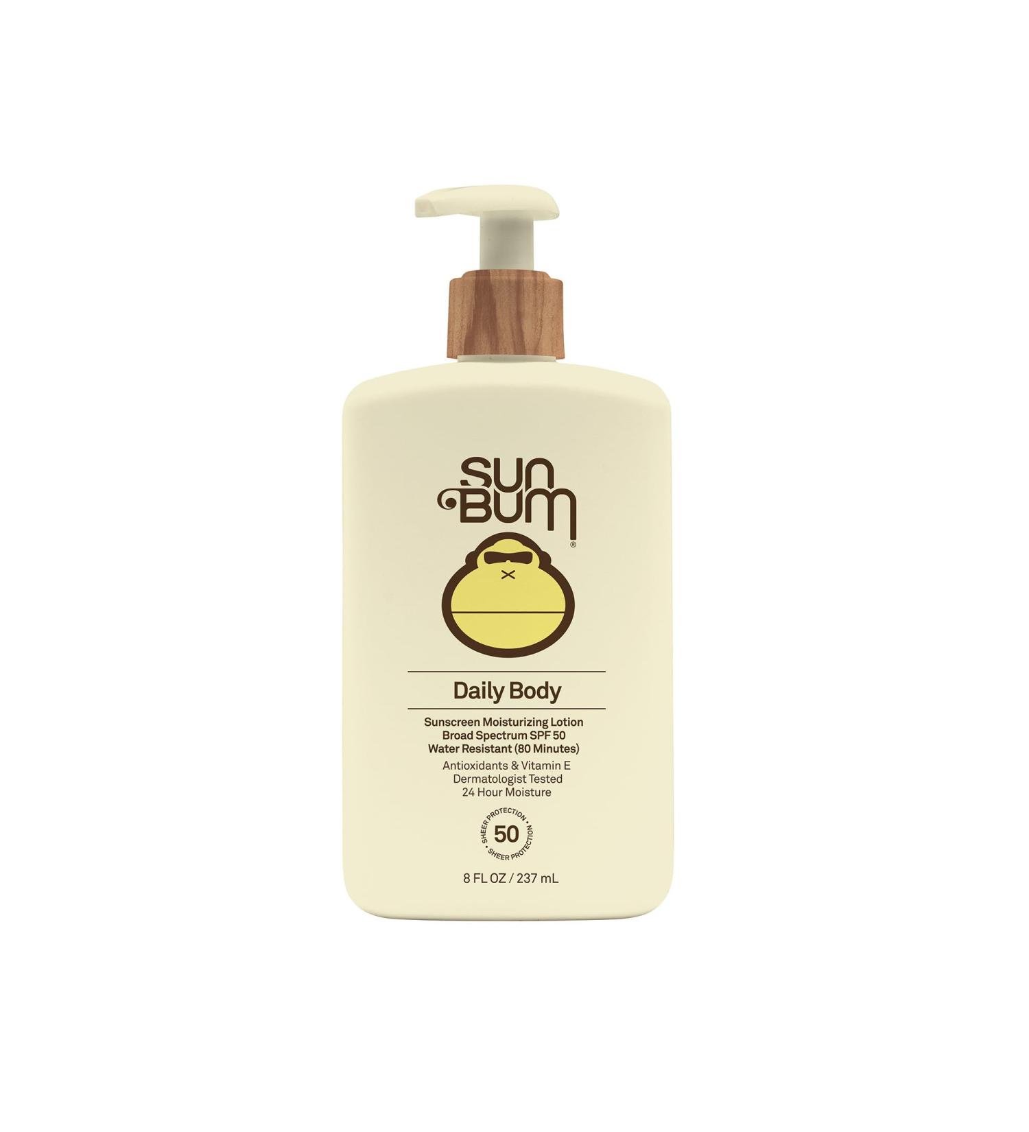 Sun Bum Daily SPF 50 Sunscreen Body Lotion | Vegan Hawaii 104 Compliant Broad Spectrum | Dermatologist Tested | 8 Fl Oz - International Shipping Available - Buy Online on GoSupps.com