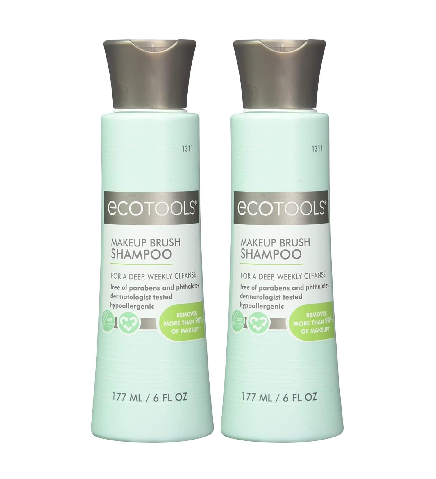 Ecotools Cruelty Free Makeup Brush Cleansing Shampoo 6oz - Pack of 2 | Eco-Friendly Formula to Wash Away Surface Makeup and Impurities - Buy Online on GoSupps.com