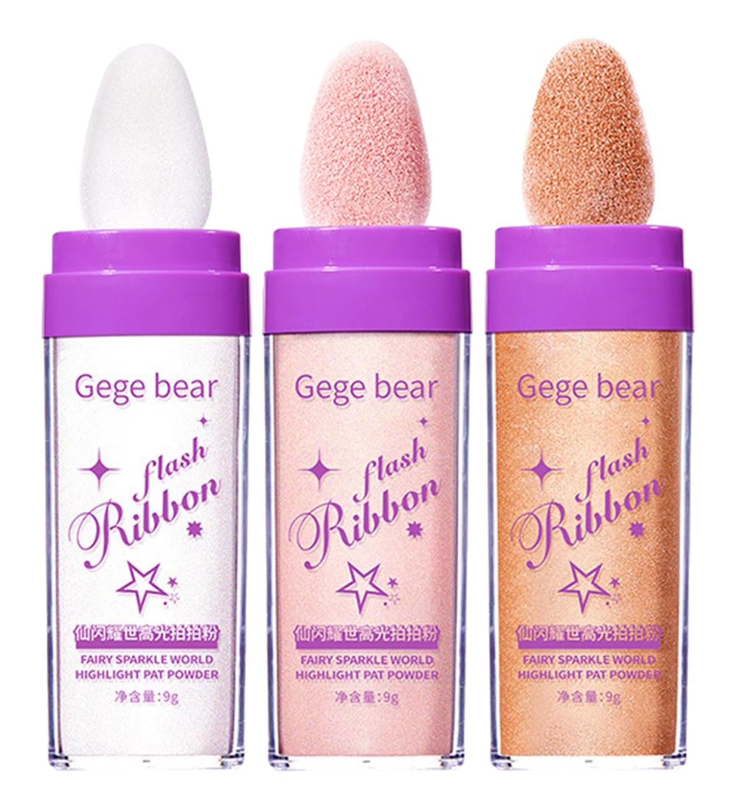 3pcs Highlight Pat Powder Body & Face Highlighter - Glitter Shimmer Sticks in Assorted Colors | International Shipping | Makeup Essentials - Buy Online on GoSupps.com
