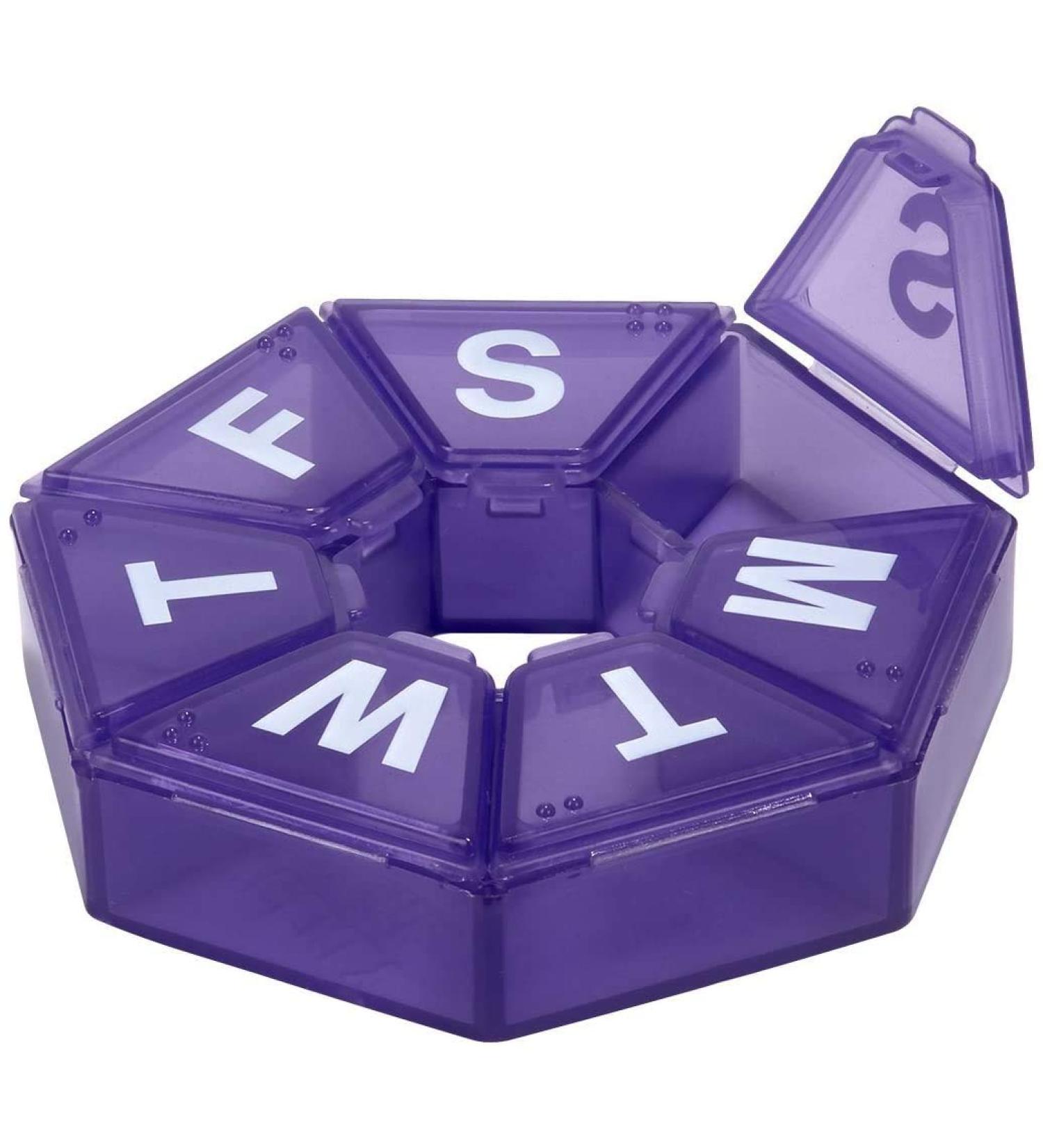 EZY DOSE Weekly Pill Case - 7-Day Medicine Planner & Vitamin Organizer | BPA Free Portable Travel Storage - Buy Online on GoSupps.com