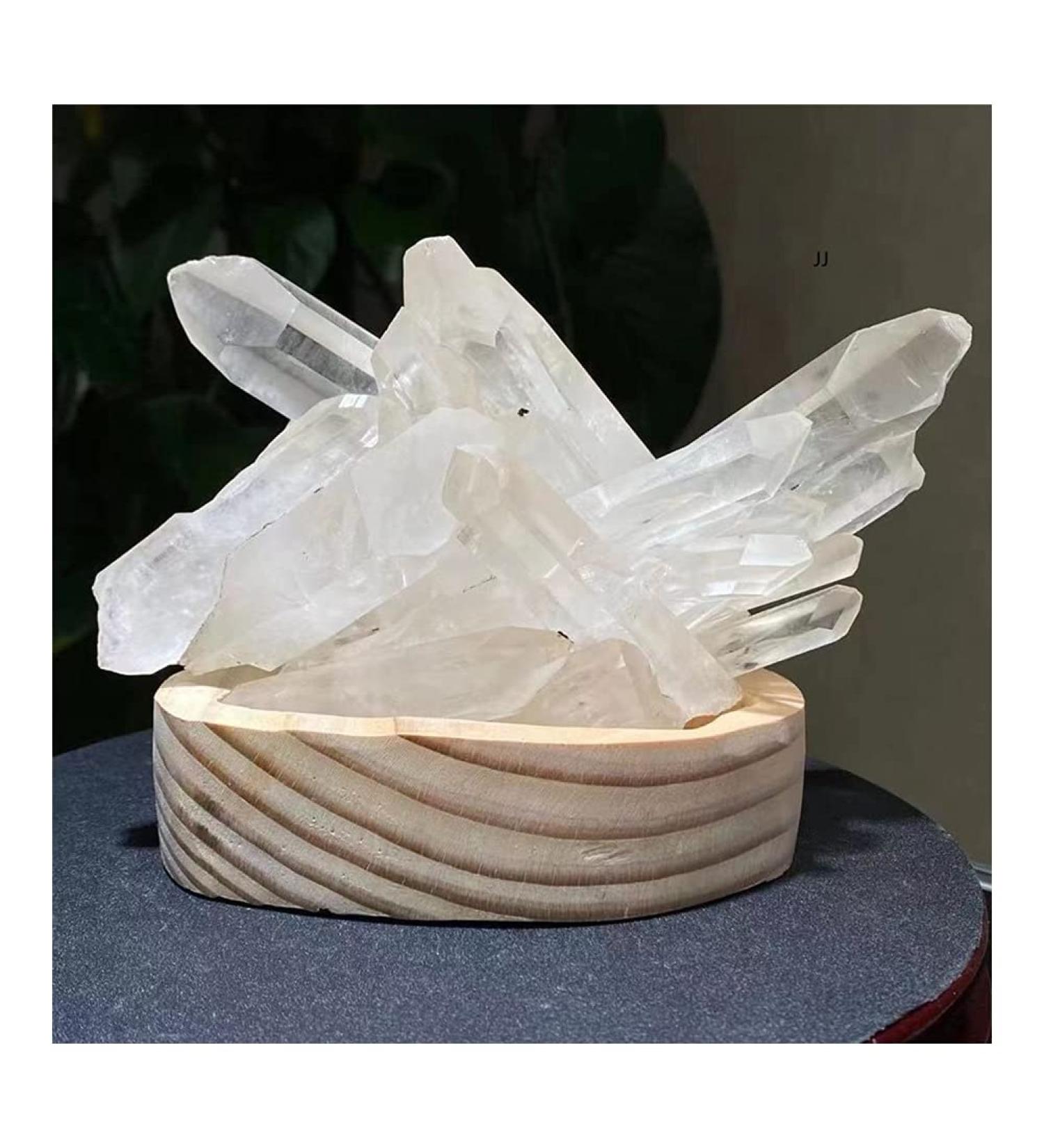 Stone Crafts 1pc Natural White Crystal Cluster Stone geomantic furnishings degaussing Transfer Home furnishings Town Wealth Crystal Cluster (Size : 1600-1700g) - Buy Online on GoSupps.com