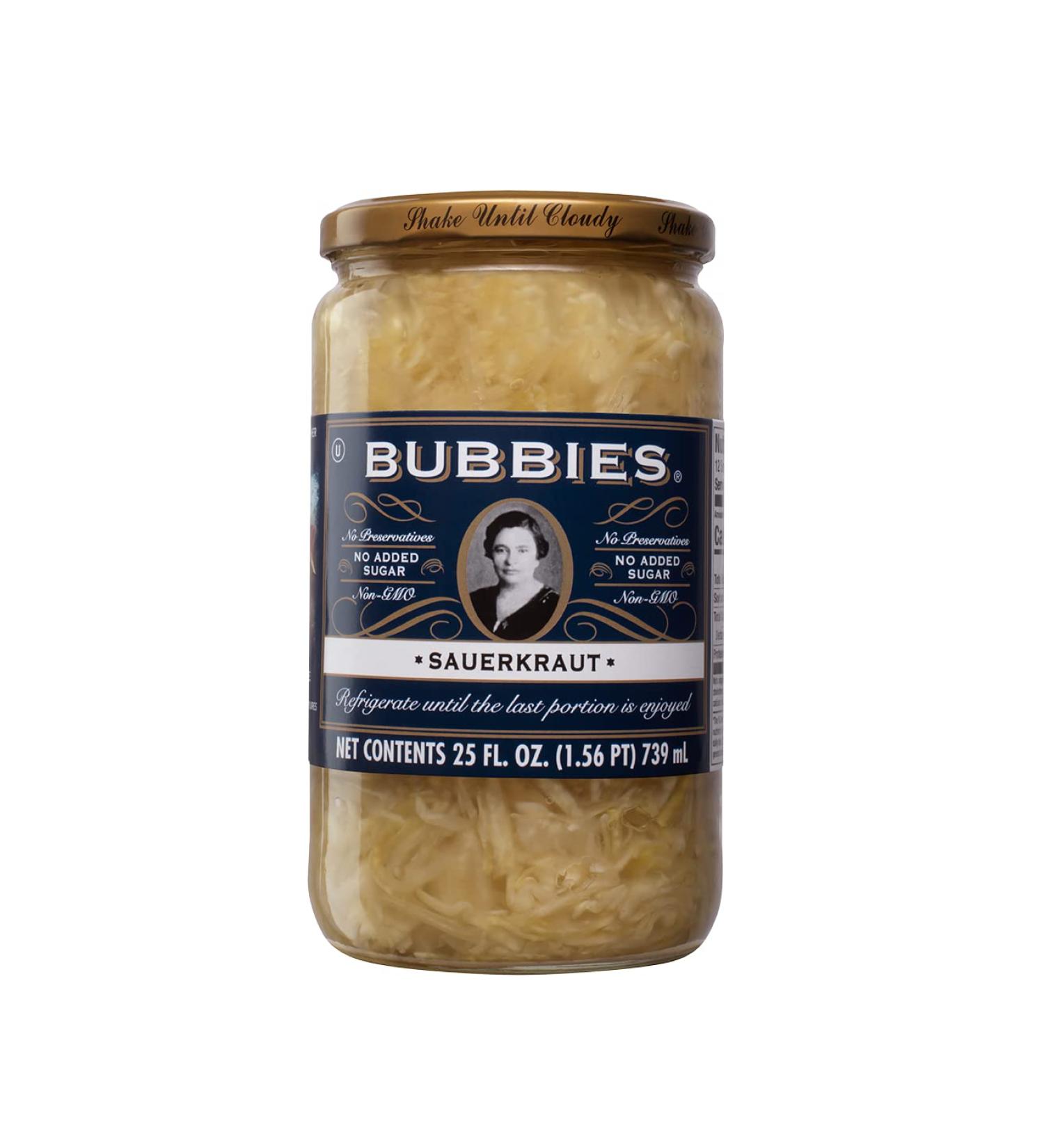 Bubbies Sauerkraut, 25 Fl Oz (Pack of 2)