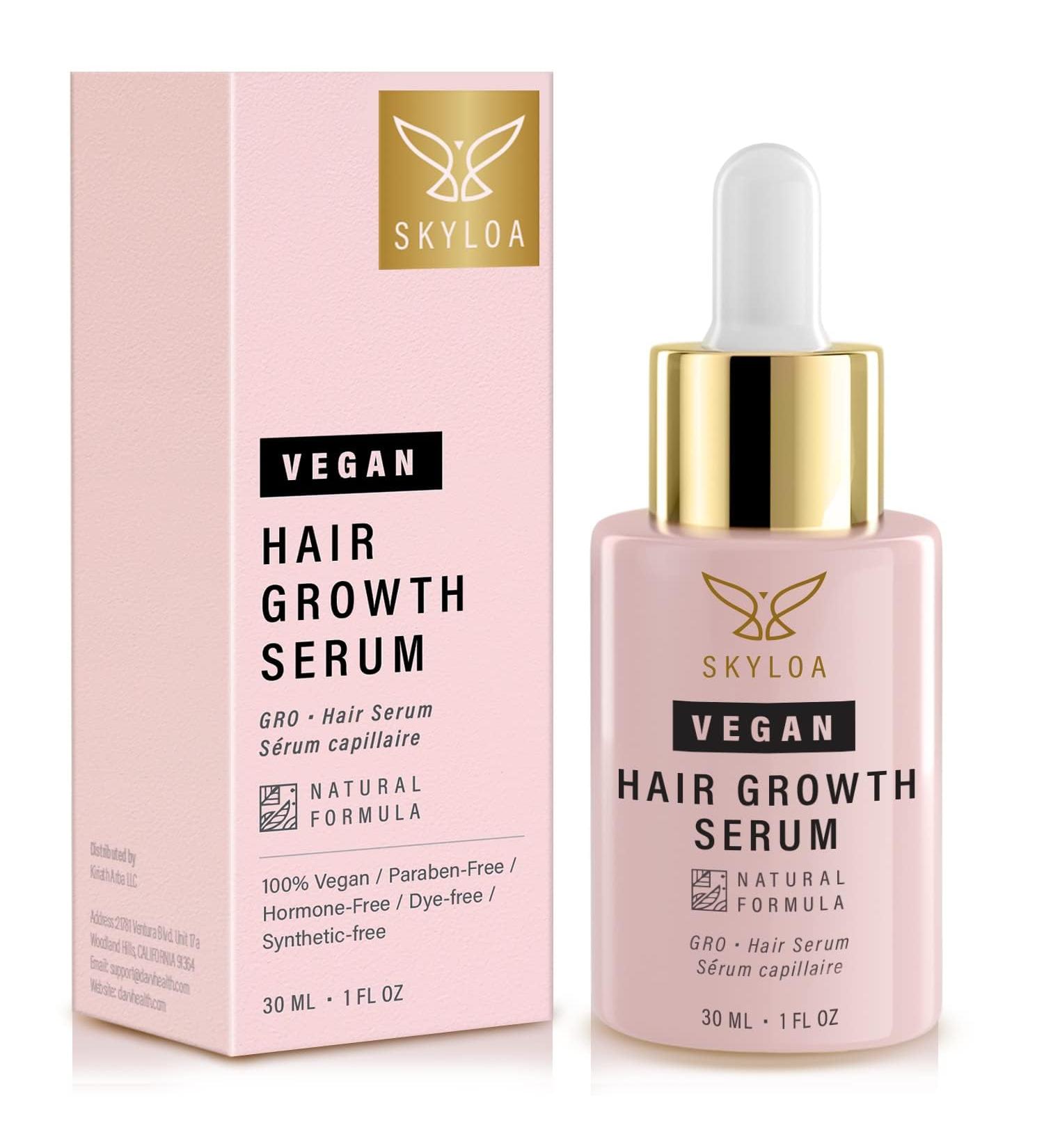 Veganic Hair Growth Serum - Natural Oil for Men & Women | Effective Hair Regrowth Treatment | 30ml Thinning Hair Solution - Buy Online on GoSupps.com