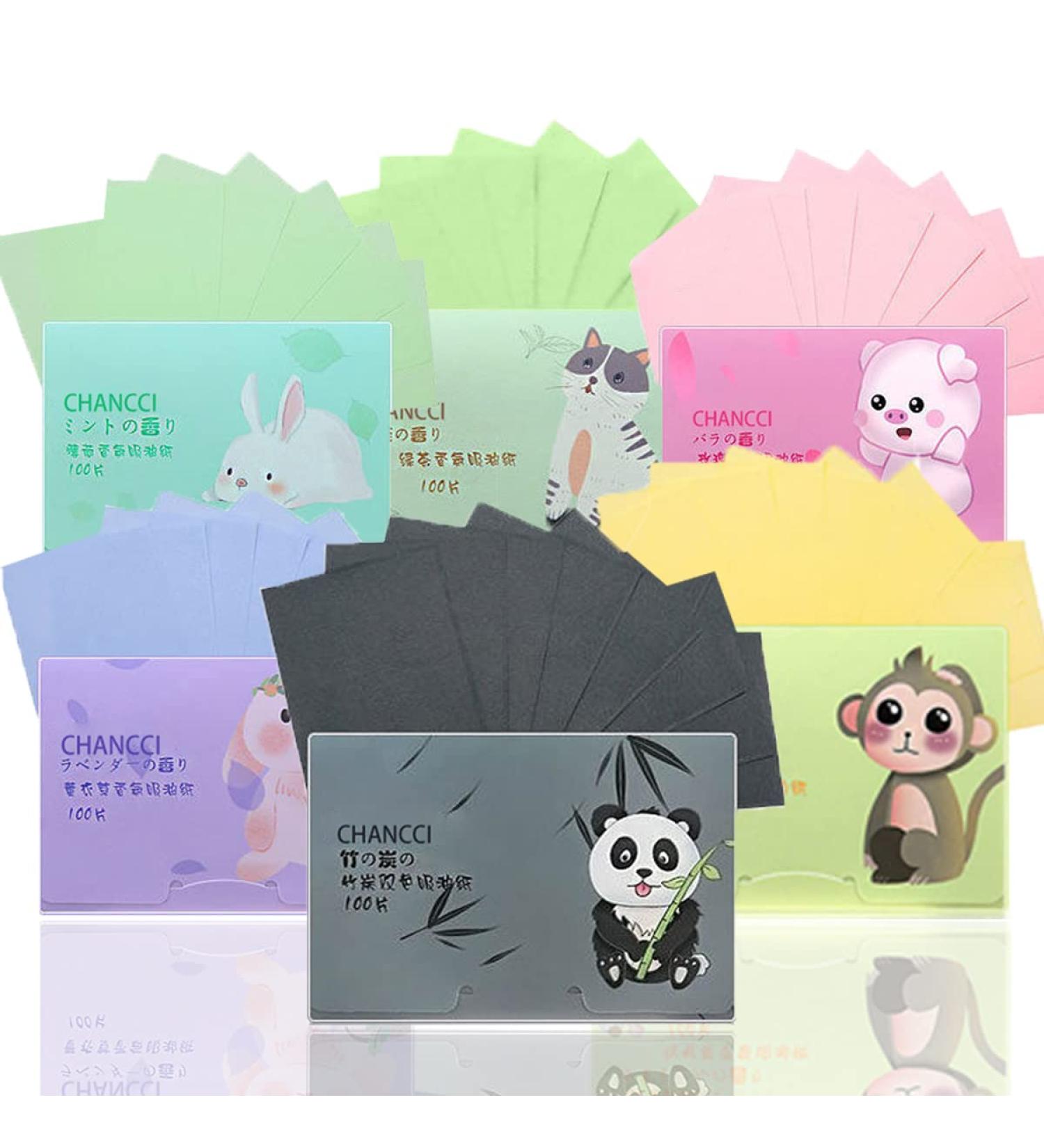 Premium Blotting Paper - 600 PC Oil Control Sheets for Greasy Skin - Multi-Colored 6-Pack for Men & Women - Buy Online on GoSupps.com