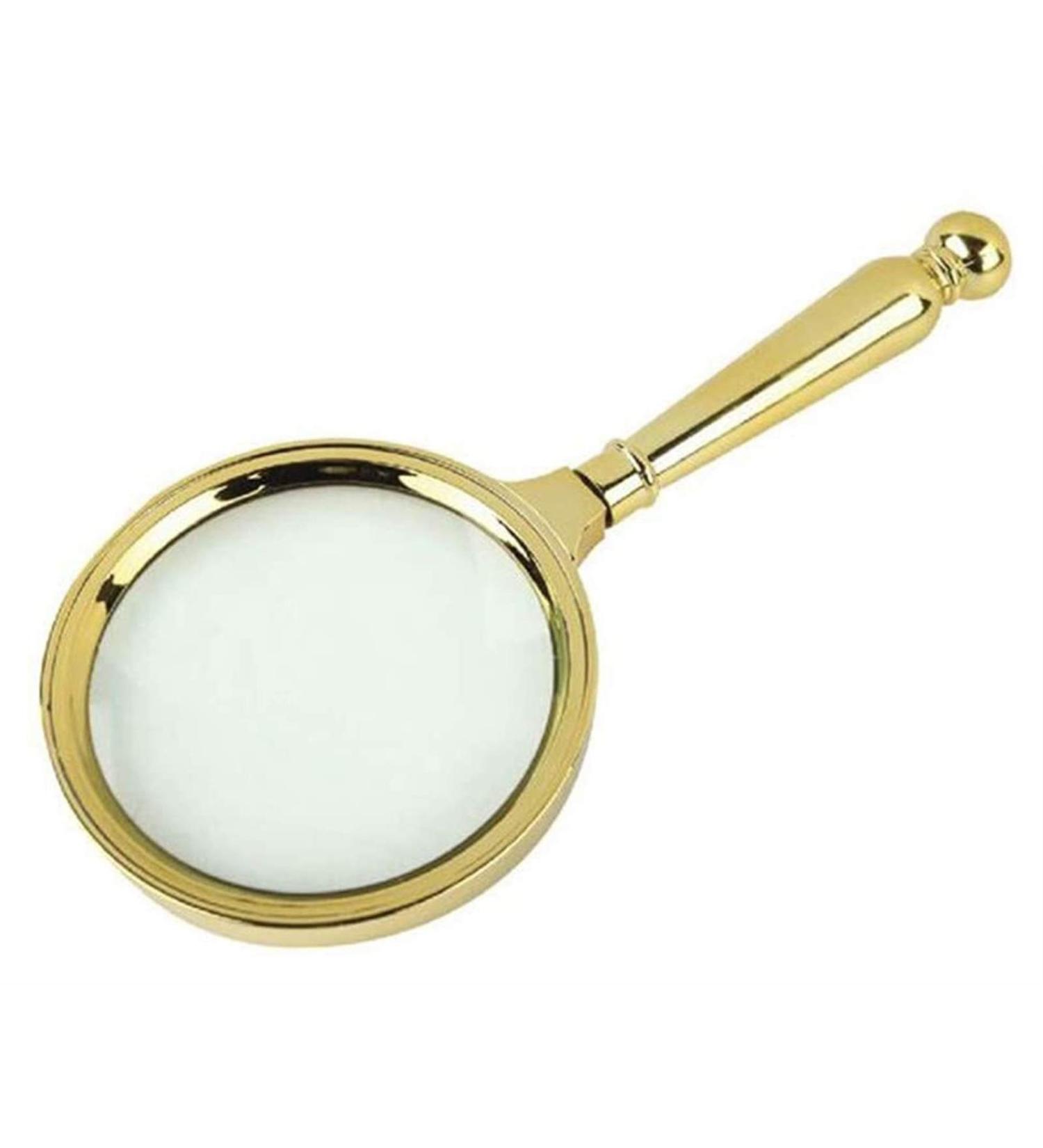 Lightweight Magnifying Glass 60Mm Copper-Plated Metal Imitation Hand-Held High-Power Magnifying Glass for Reading Newspapers Lofty Ambition - Buy Online on GoSupps.com