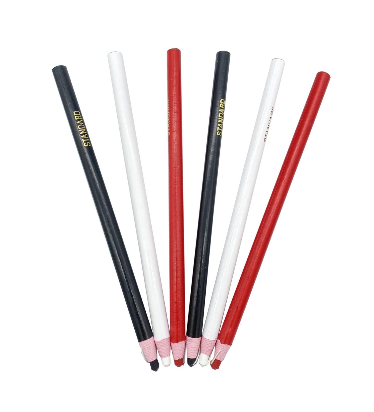 Yoliko Sewing Mark Pencil 6PCS - White/Black/Red - Invisible Erasable Fabric Pencils - For Leather Cut Marks - Student Drawing Tailor Marks - Buy Online on GoSupps.com