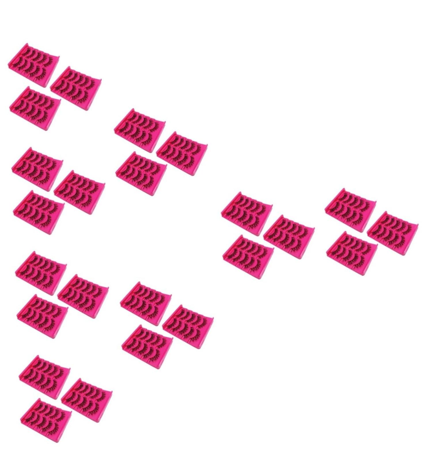 Angoily 120 Pairs Fake Eyelashes Dense Eyelash Eyelashes Extension Supplies Magnetic Eyelash False Lashes Fluffy Eyelash Fake Lash A539 Transparent Stem Set Transparent Stalk Handmade Hair - Buy Online on GoSupps.com