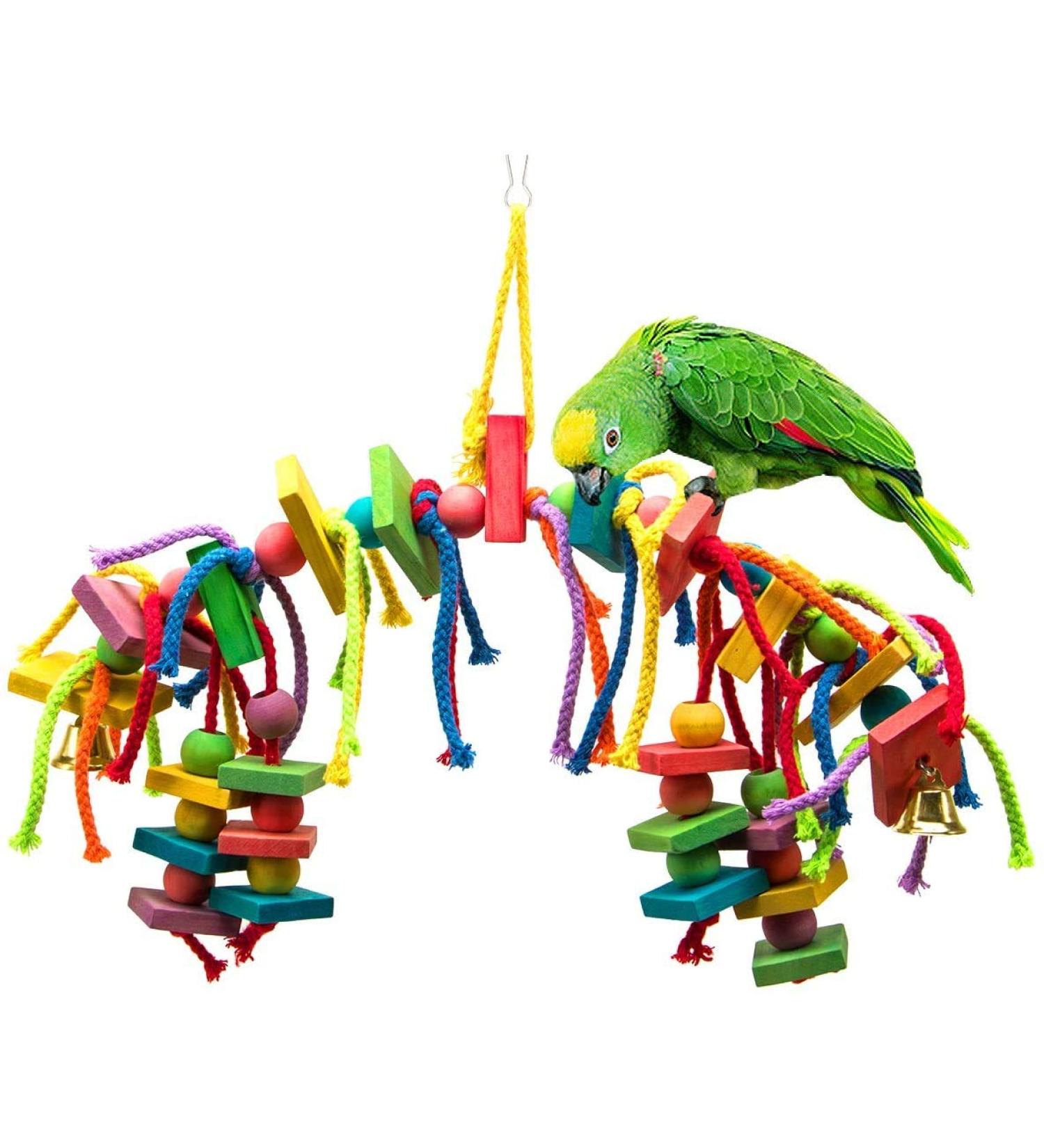 Wonninek Bird Toys Bird Shredding Toys Bird Parrots Chewing Hanging Toys Bird Cage Accessories for Small Parakeets Cockatiels Budgies Conures Love Birds Finches - Buy Online on GoSupps.com