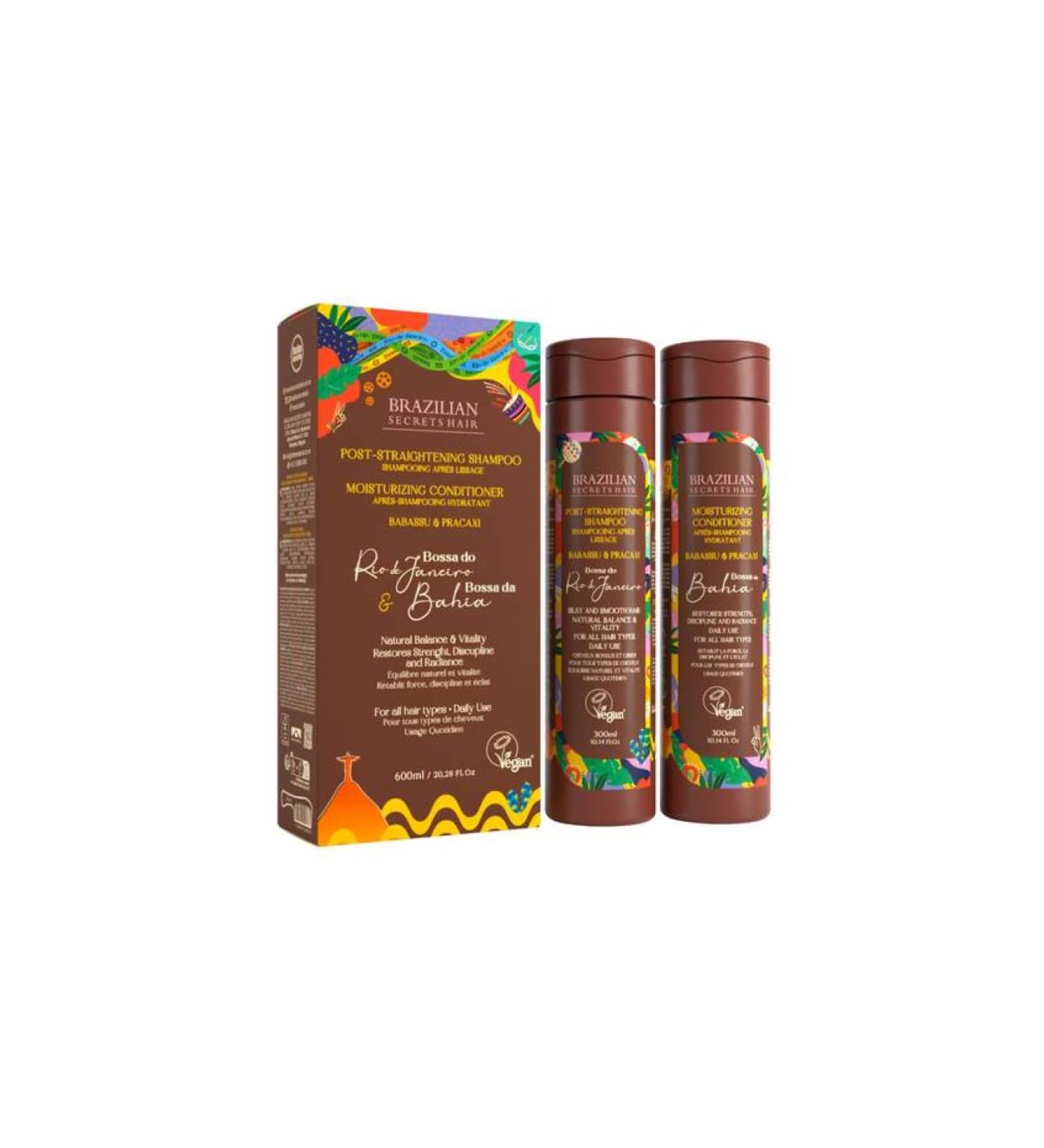 Brazilian Secrets hair - Bossa da Bahia - Coffret SHAMPOING APR S-LISSAGE & APR S-SHAMPOING HYDRATANY - 2 X 300ML