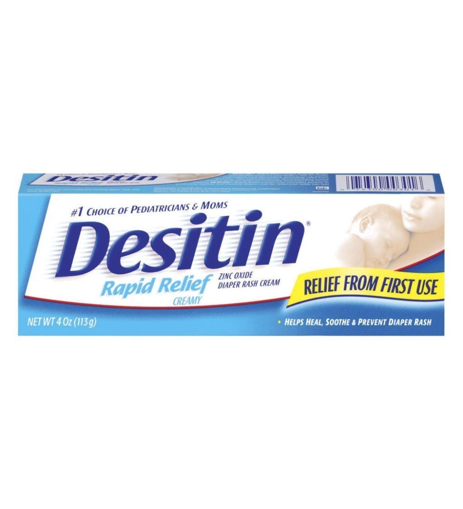 Desitin Rapid Relief Creamy 4oz: Soothing Diaper Rash Cream - Buy Online on GoSupps.com