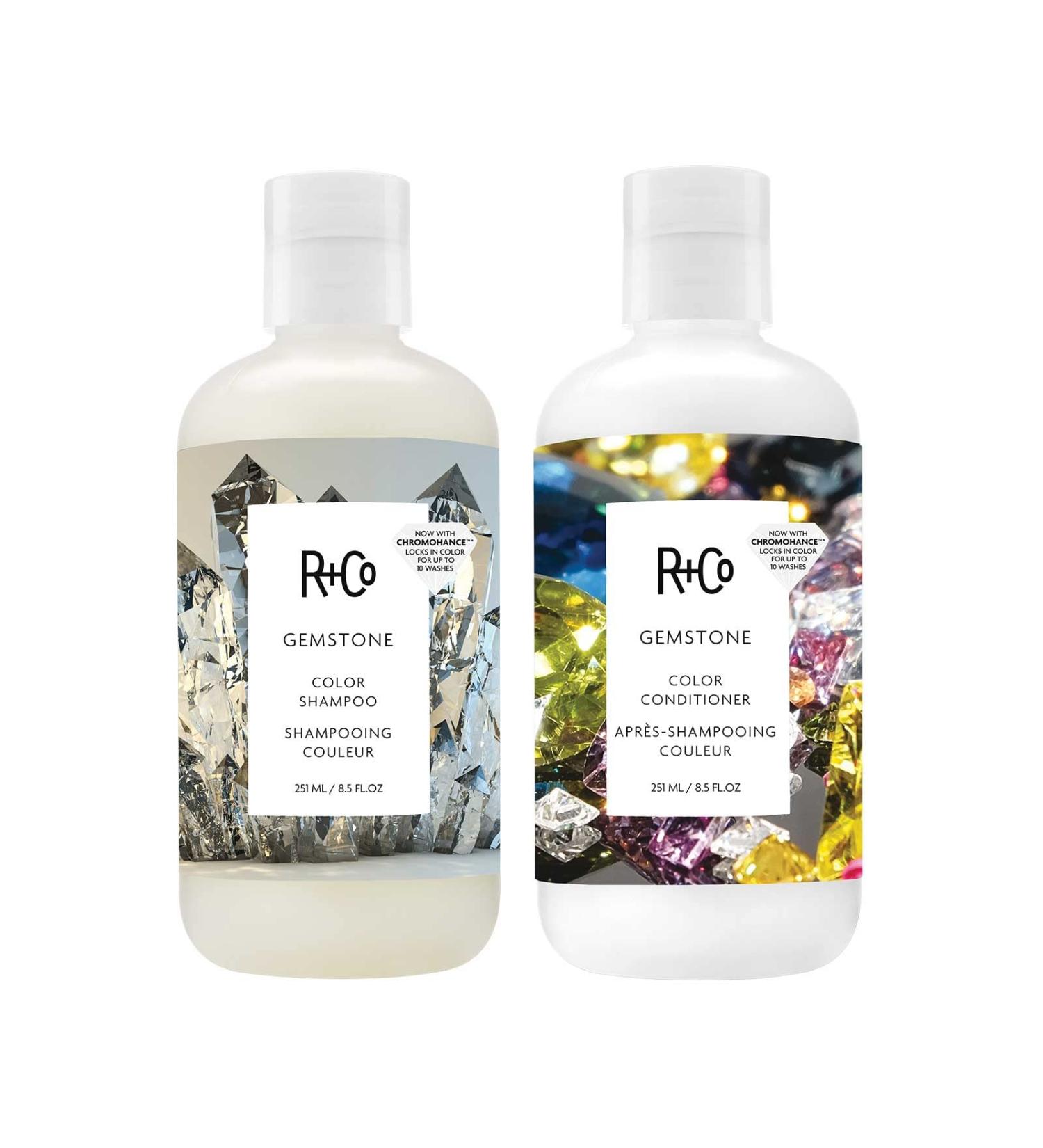 R+Co Gemstone Color Shampoo + Conditioner Kit - 17 Oz | Prolonged Color Vibrancy, Repair, and Nourish | Vegan & Cruelty-Free - Buy Online on GoSupps.com