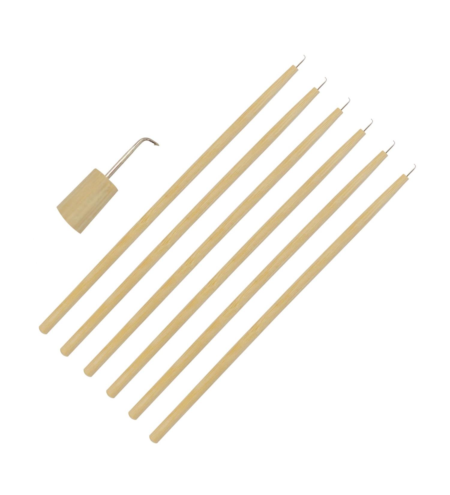 6 Pieces Ventilating Needles Pin Kit with Wood Handle for Lace Wig Making Repairing Weaving Hair Extension Tools Set - Buy Online on GoSupps.com