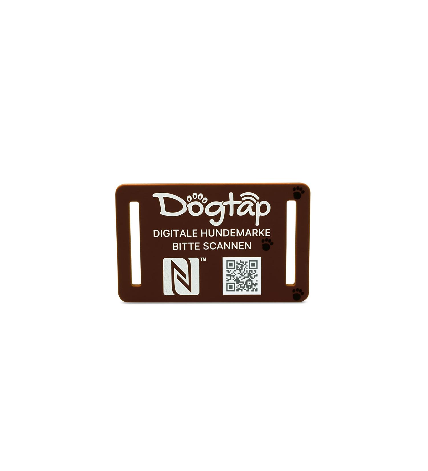 Buy DOGTAP Light Small - Intelligent NFC Dog Tag | 50x30mm Brown - International Shipping Available - Buy Online on GoSupps.com