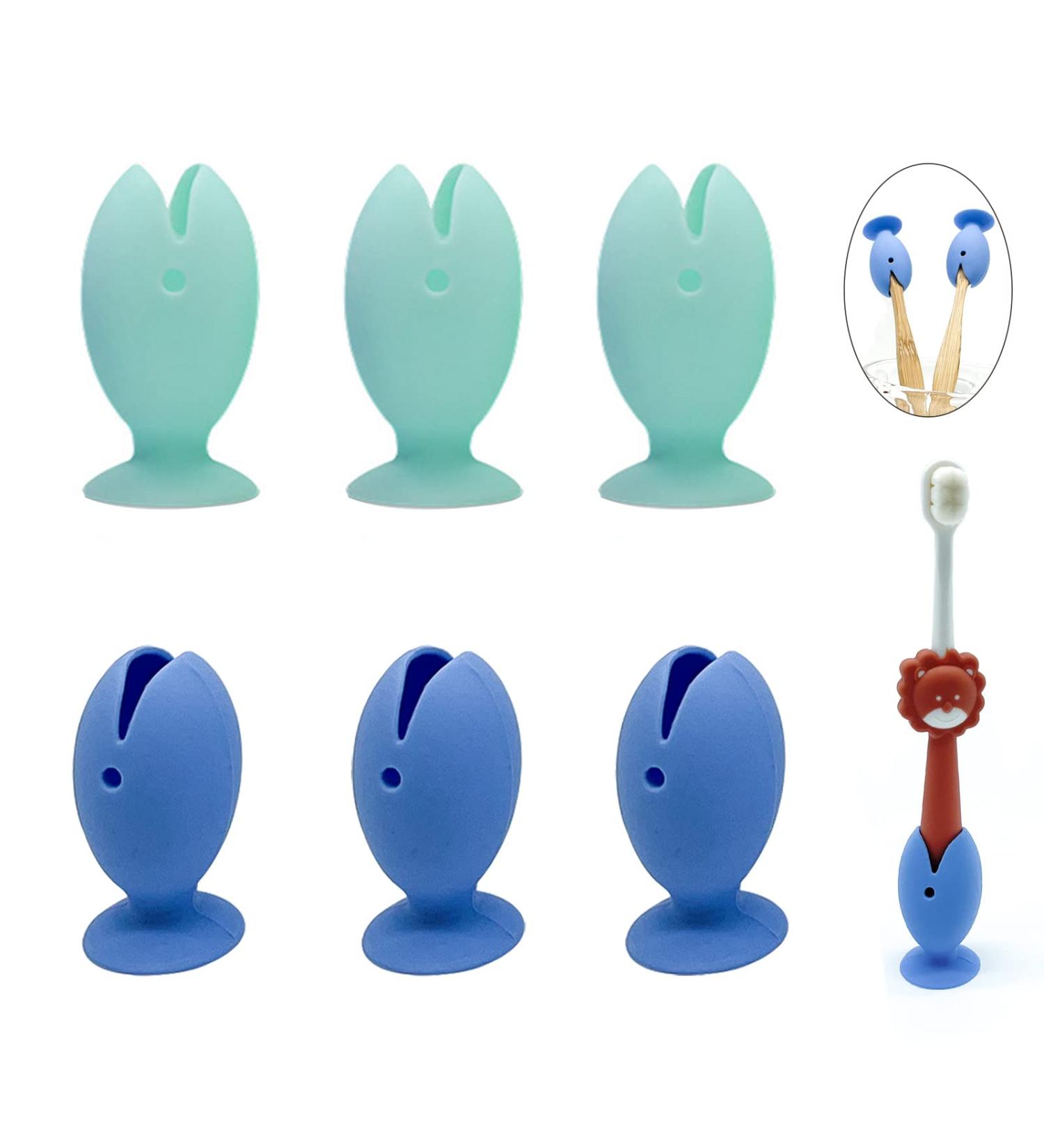 Silicone Toothbrush Cover Holder Set - For Kids and Adults - Travel-Friendly - Multi-Purpose Storage (6 PCS) - Buy Online on GoSupps.com