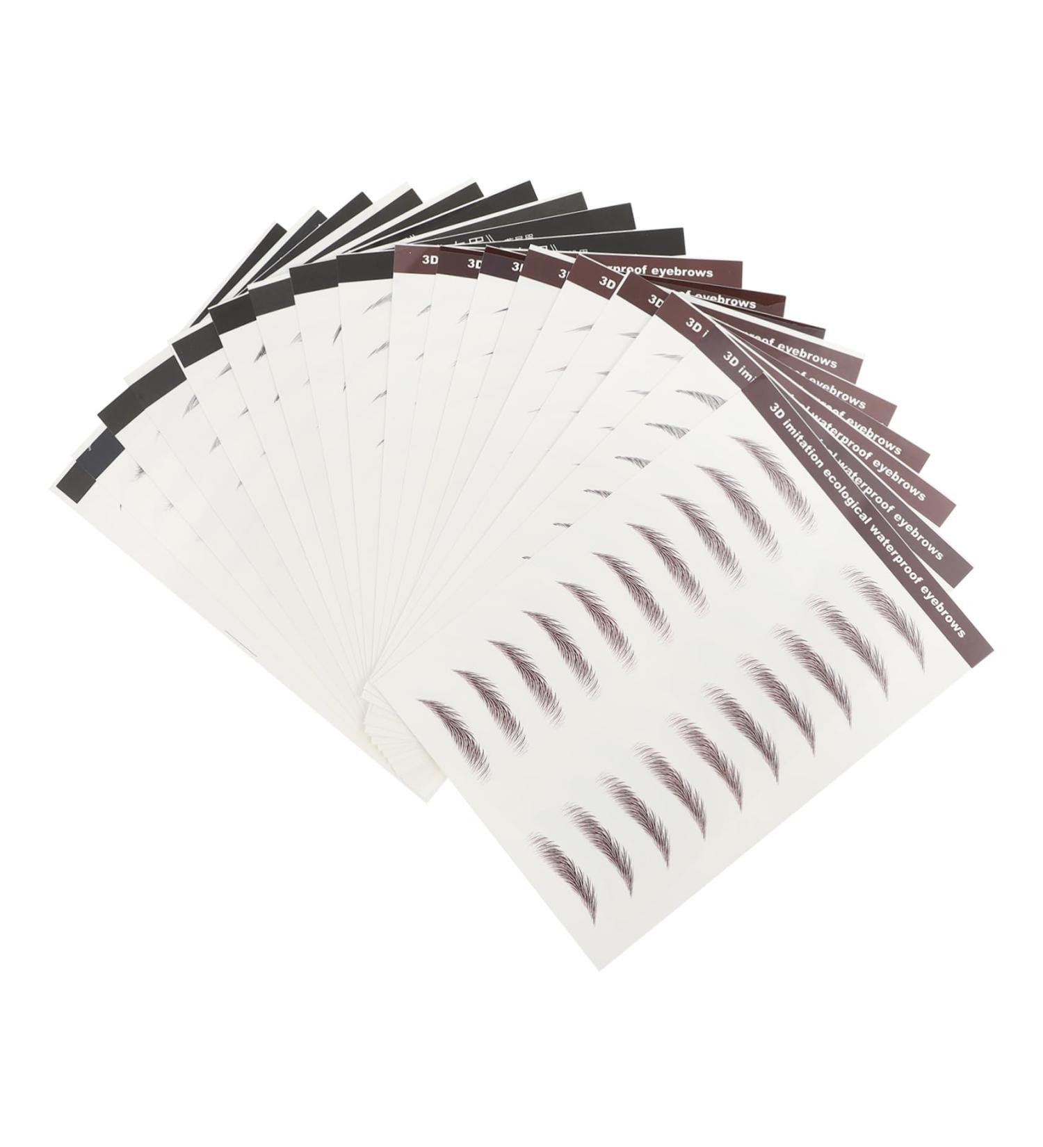  HONMEET 18Pcs Eyebrow Stickers Eyebrow Stencils Makeup Gadgets Eyebrow Stickers Water Transfer Forehead Paper Water Transfer Eyebrow Size 3d - Buy Online on GoSupps.com