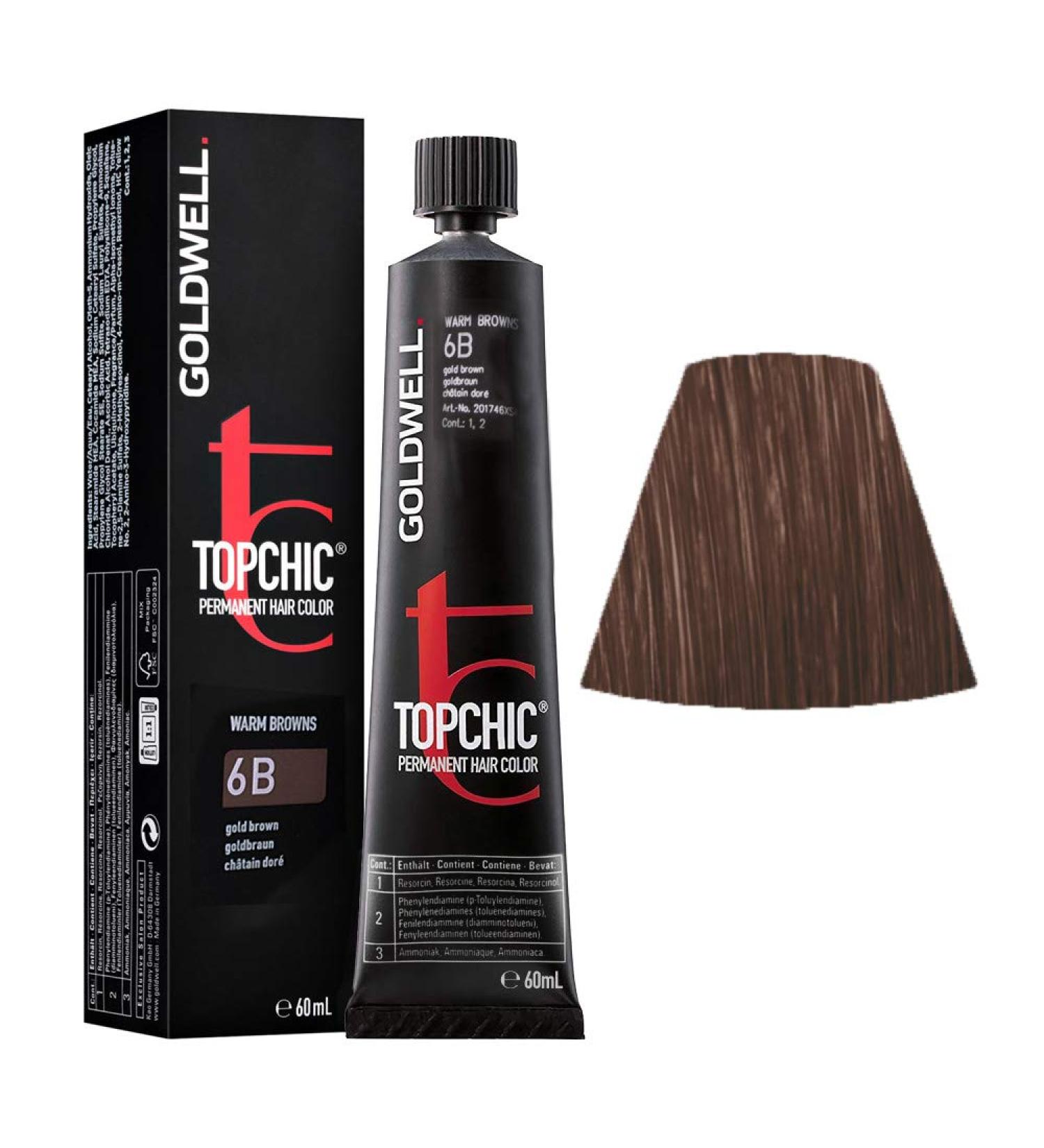 Goldwell Topchic Hair Color 6B golden brownTube 60ml