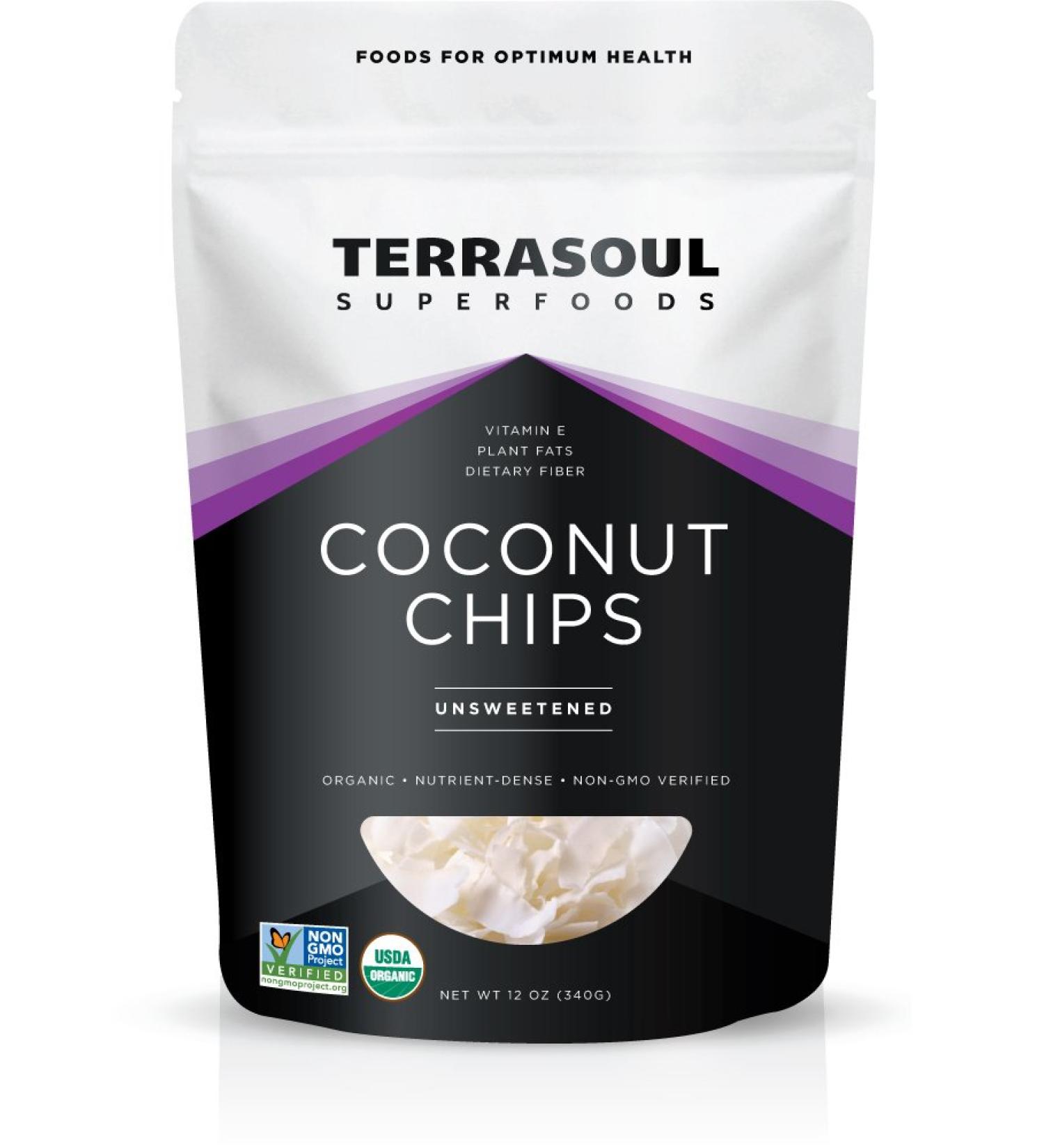 Terrasoul Superfoods Organic Raw Coconut Chips - 12oz - Buy Online on GoSupps.com