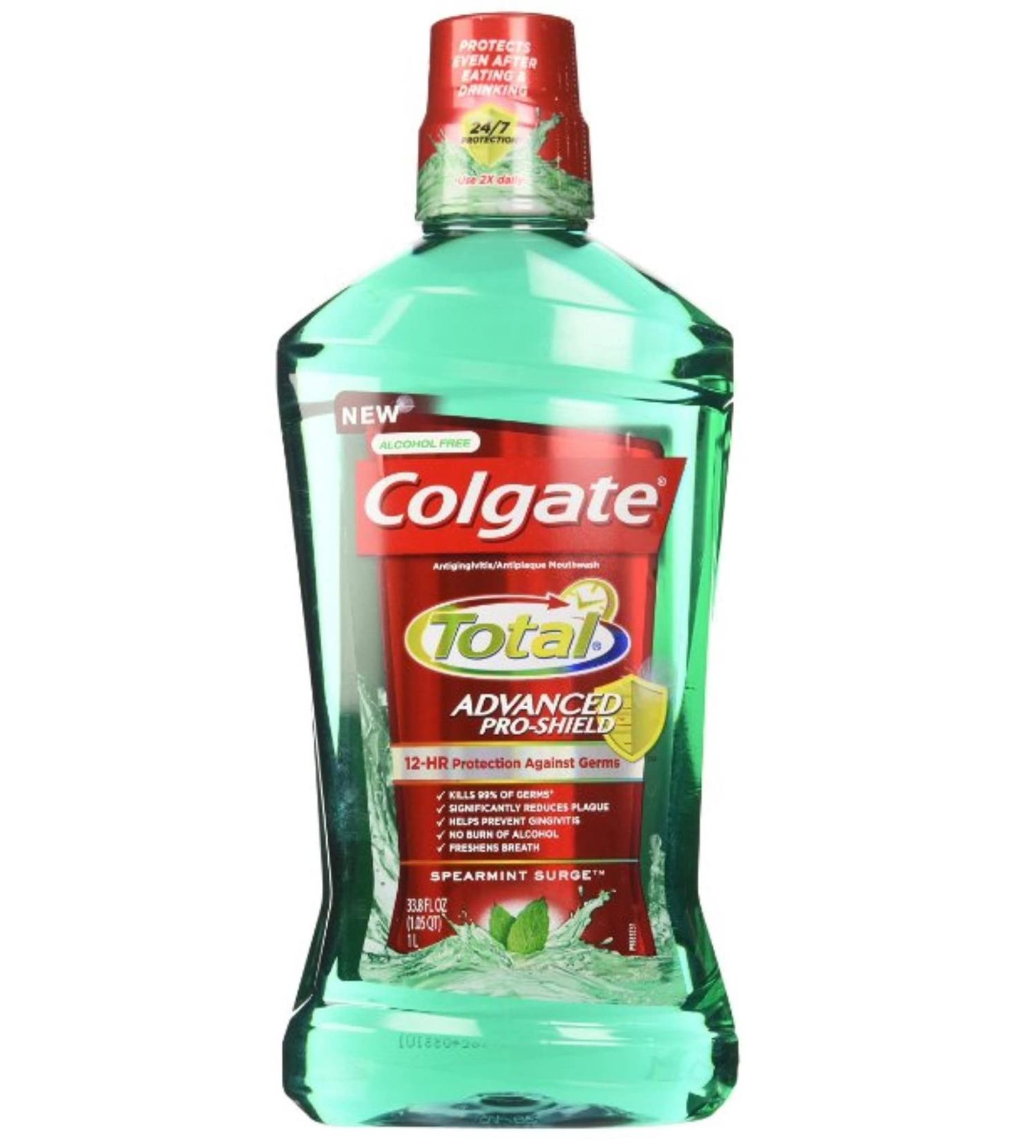 Colgate Total Advanced Pro-Shield Mouthwash 33.8 oz - Spearmint Flavor | 1 Pack - Buy Online on GoSupps.com