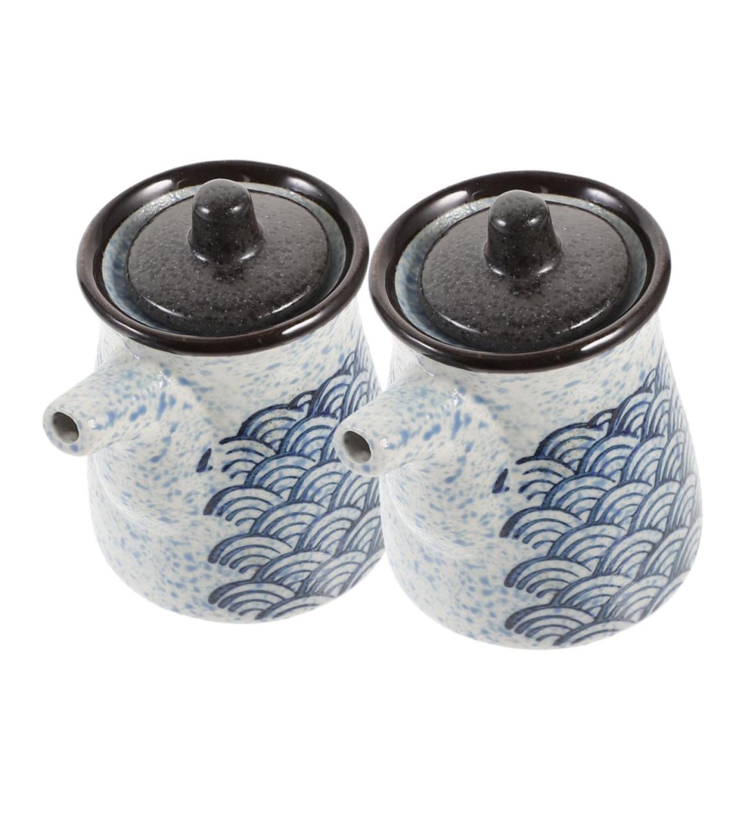Zerodeko 2pcs Japanese Seasoning Bottle I Am Willow Kitchen Vinegar Bottle Ceramic Vinegar Jars Japanese Vinegar Bottle Vinegar Container Ceramic Oil Bottle Ceramics Soy Sauce Jar 9.50X9.00X8.00CM As Shown 2 - Buy Online on GoSupps.com