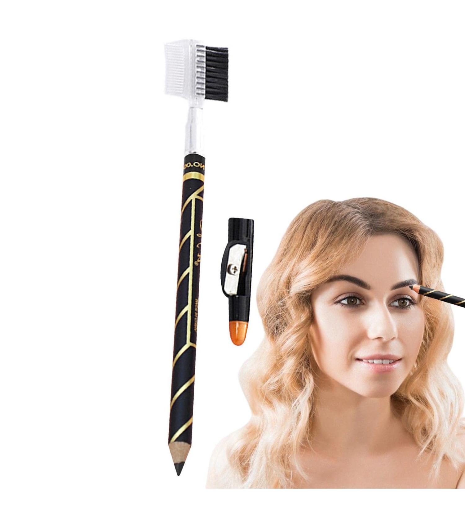 Thin Pencil | Long Lasting Barber Pencil for Alignment | 2-in-1 Eyeliner for Beard Style Fill Integrated Sharpener and Brush for Shaping Face Hulzogul Black / Black - Buy Online on GoSupps.com
