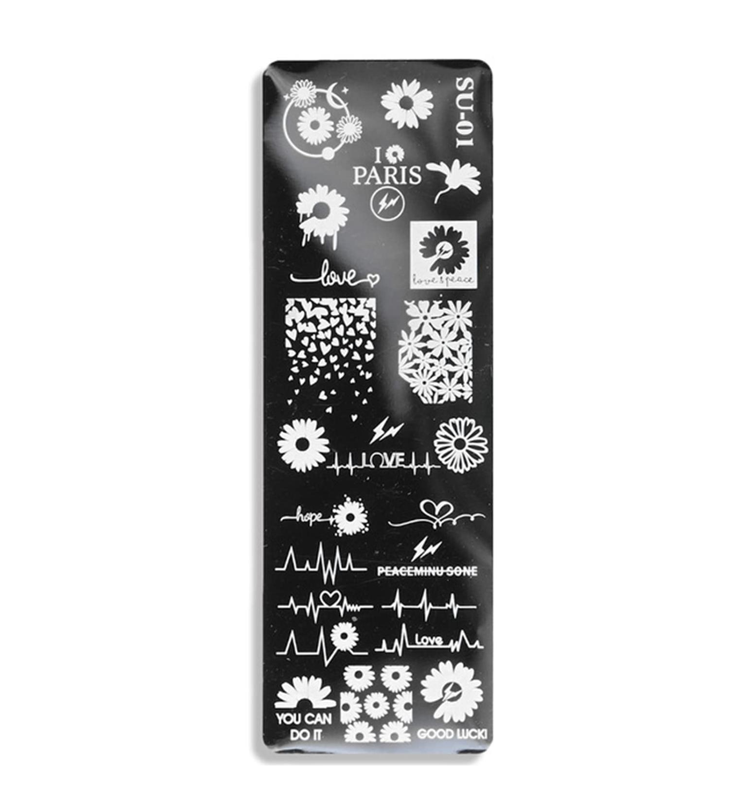 Sanwood Nail Stamps - Premium Stainless Steel Manicure Tool Set for Stunning Facial Pattern Nail Art - Perfect for Girls & Women - Buy Online on GoSupps.com