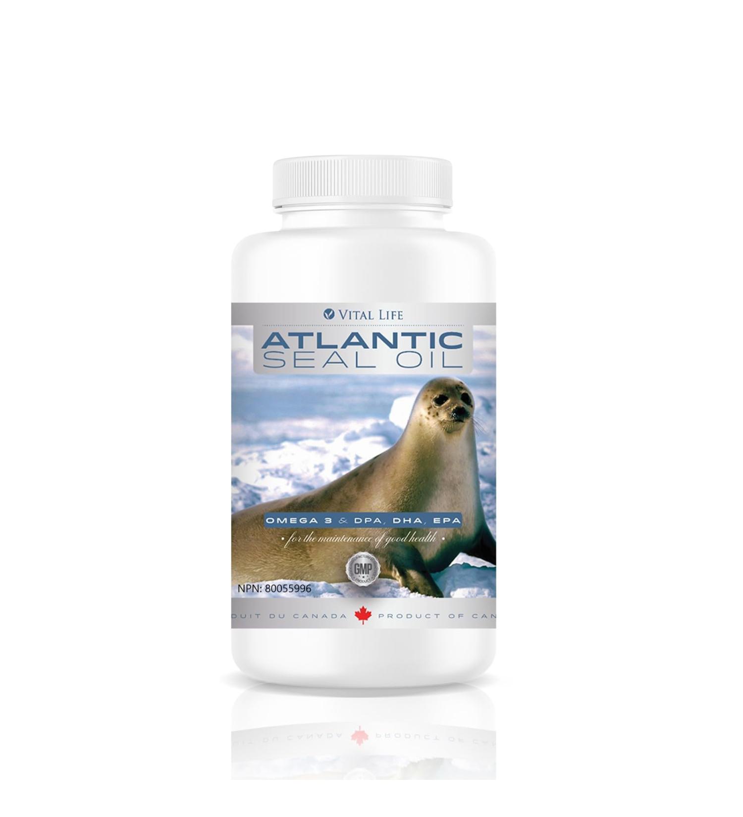 Vital Life Atlantic Seal Oil 500mg * 300 Softgels - Natural Rich Source of Omega-3 Fatty Acids & DPA/DHA/EPA for Optimal Health - Better Absorption - Boost Brain Power - Maintain Cardiovascular Health - Lower Cholesterol & Triglyceride - Anti-Inflammation - Buy Online on GoSupps.com