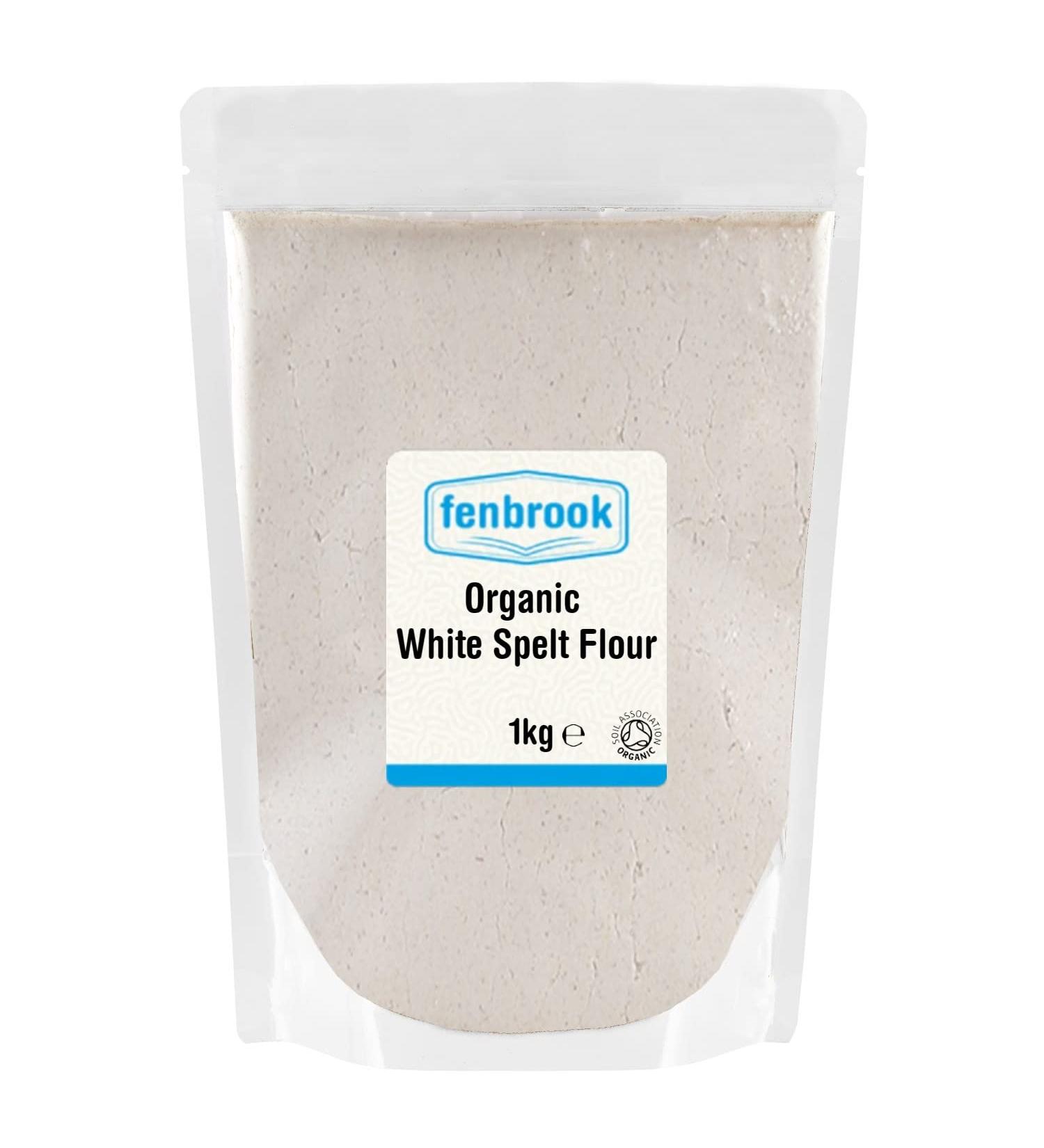 Organic White Spelt Flour 1kg | Certified Organic by Fenbrook Organic - Buy Online on GoSupps.com