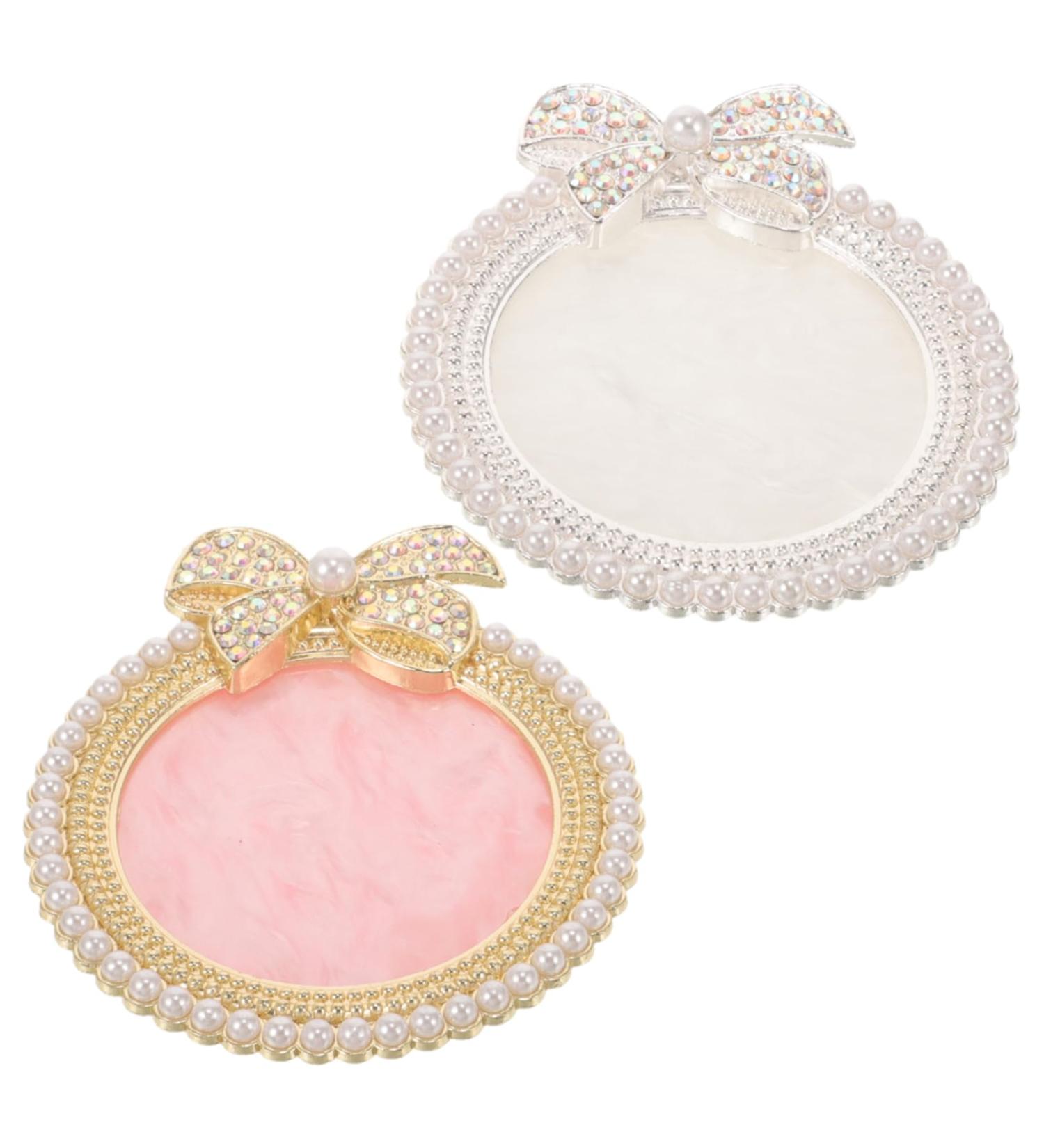 Buy 2 Pcs Nail Palette Gel - Round Nail Art Mixing Board for Perfect Gel Nails & Polish | Imitation Rhinestone Agate - Buy Online on GoSupps.com