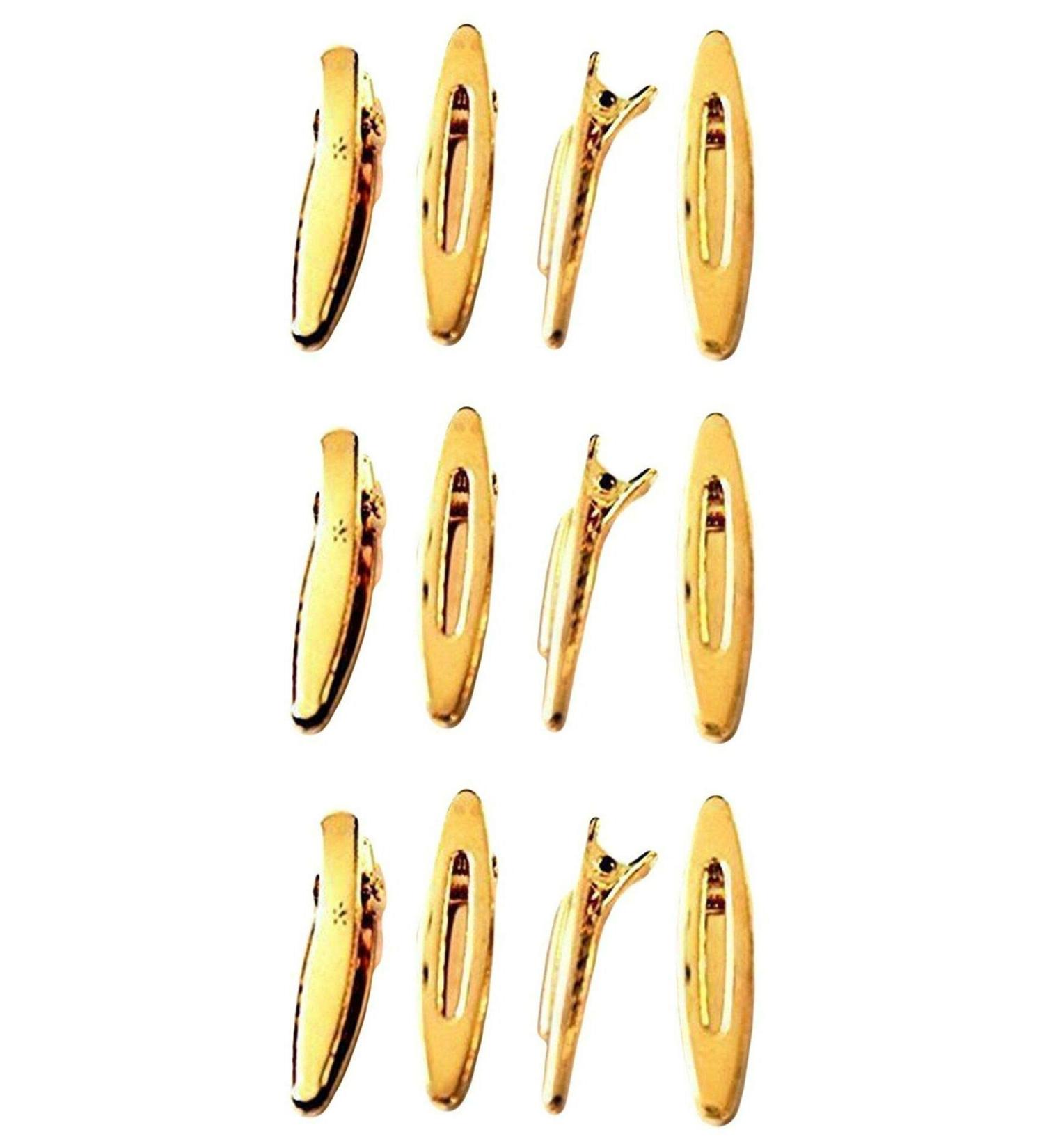 Bullahshah Gold Mini Hair Clips/Hairpins 12 pieces