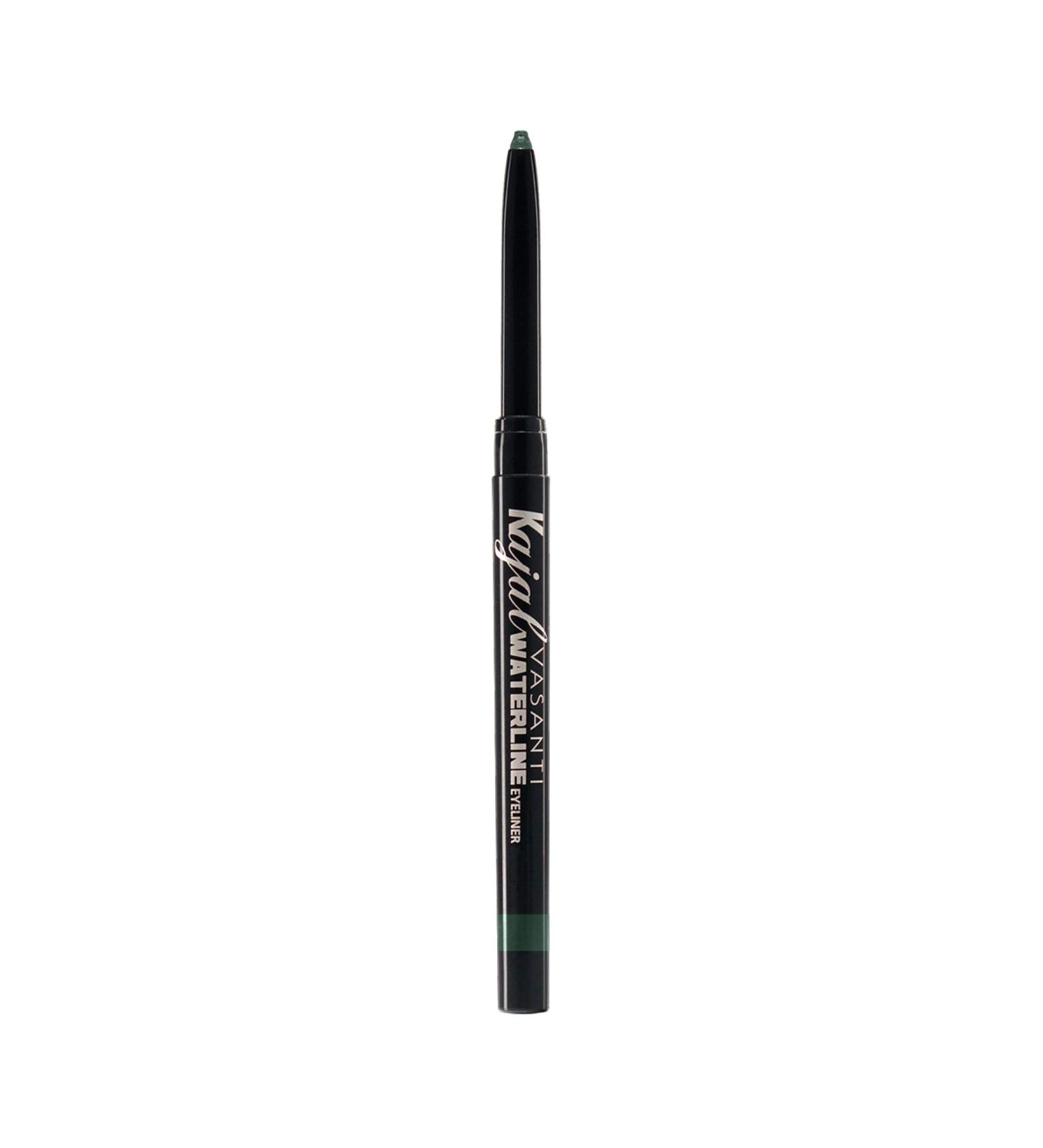 VASANTI Kajal Waterline Eyeliner Pencil - Long-lasting, Waterproof & Smudge-proof - Safe for Sensitive Eyes - Ophthalmologist Approved (Midnight Green) - Buy Online on GoSupps.com