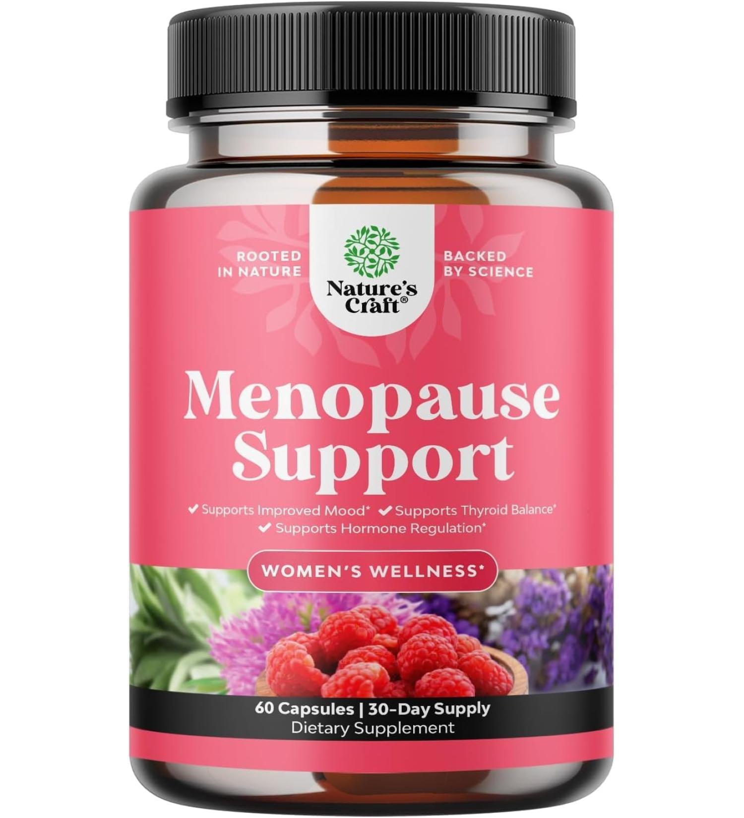 Menopause Relief Supplement with Dong Quai, Vitex, Chaste Berry, Black Cohosh - 30 Servings - Buy Online on GoSupps.com