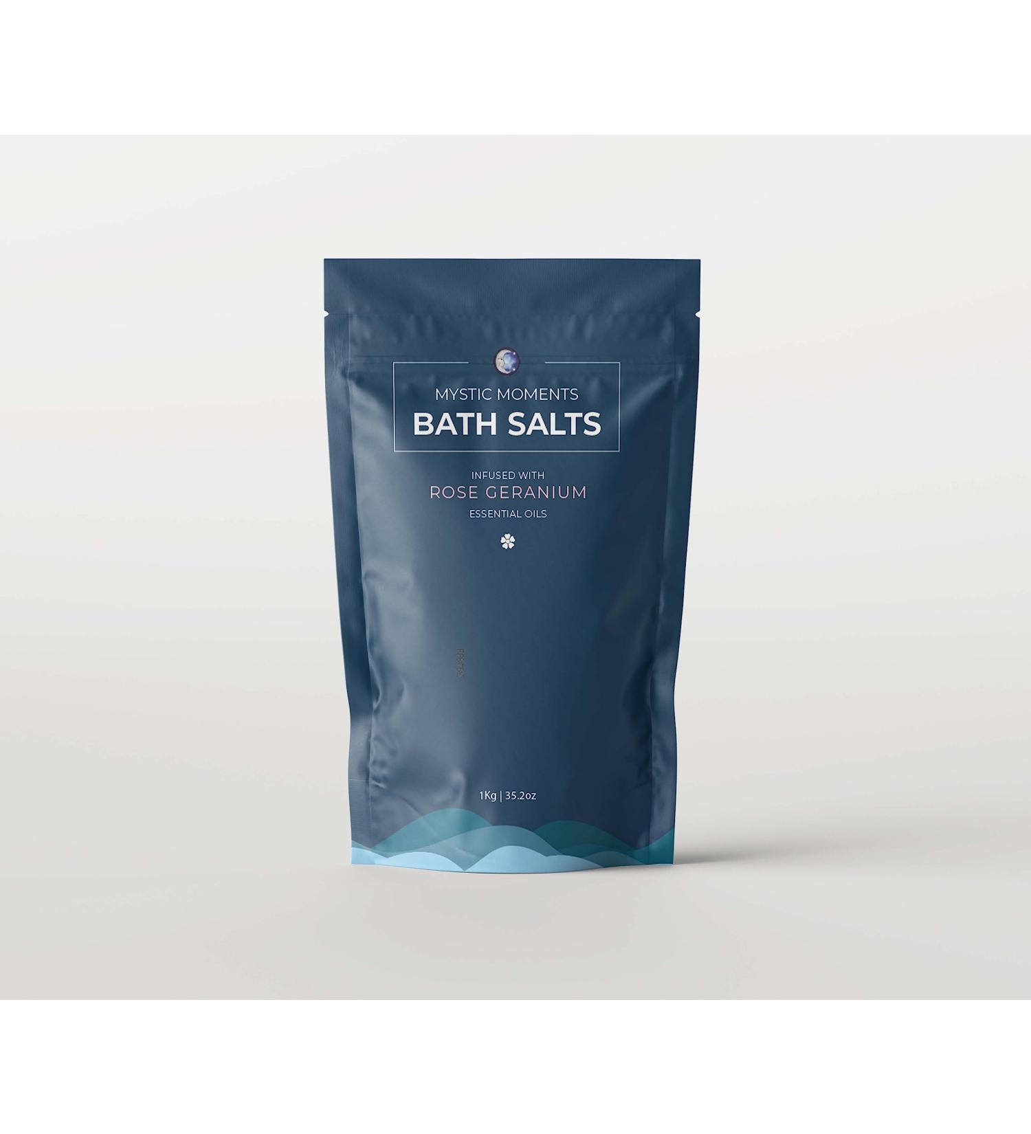 Premium Rose Geranium Bathing Salt - 1kg for Relaxation & Wellness | International Shipping Available - Buy Online on GoSupps.com