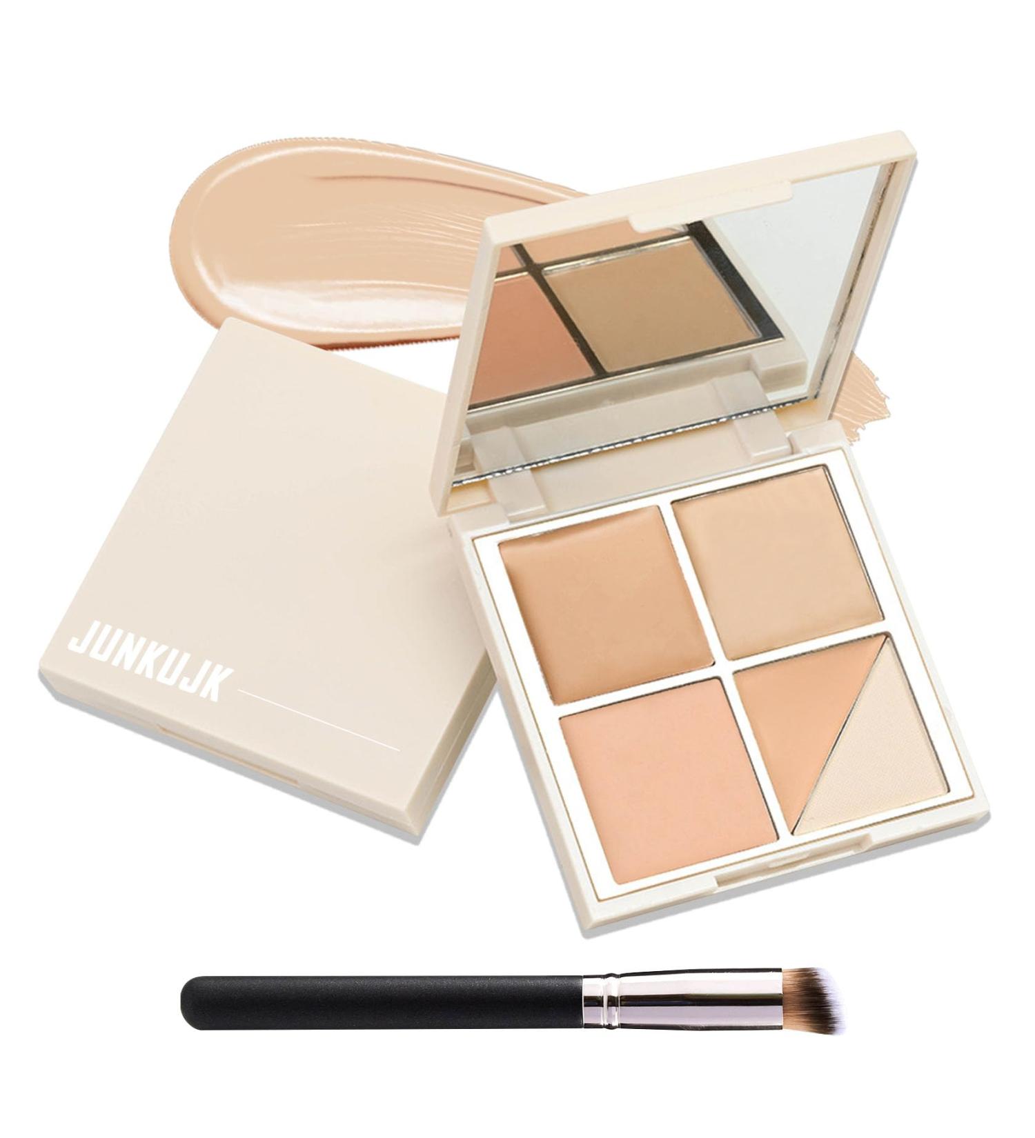 5 Colors Correcting Concealer Palette Waterproof Long Lasting Cream Contour Palette for Women Contouring Concealer Liquid Foundation Makeup Palette with Brush 01# Light - Buy Online on GoSupps.com