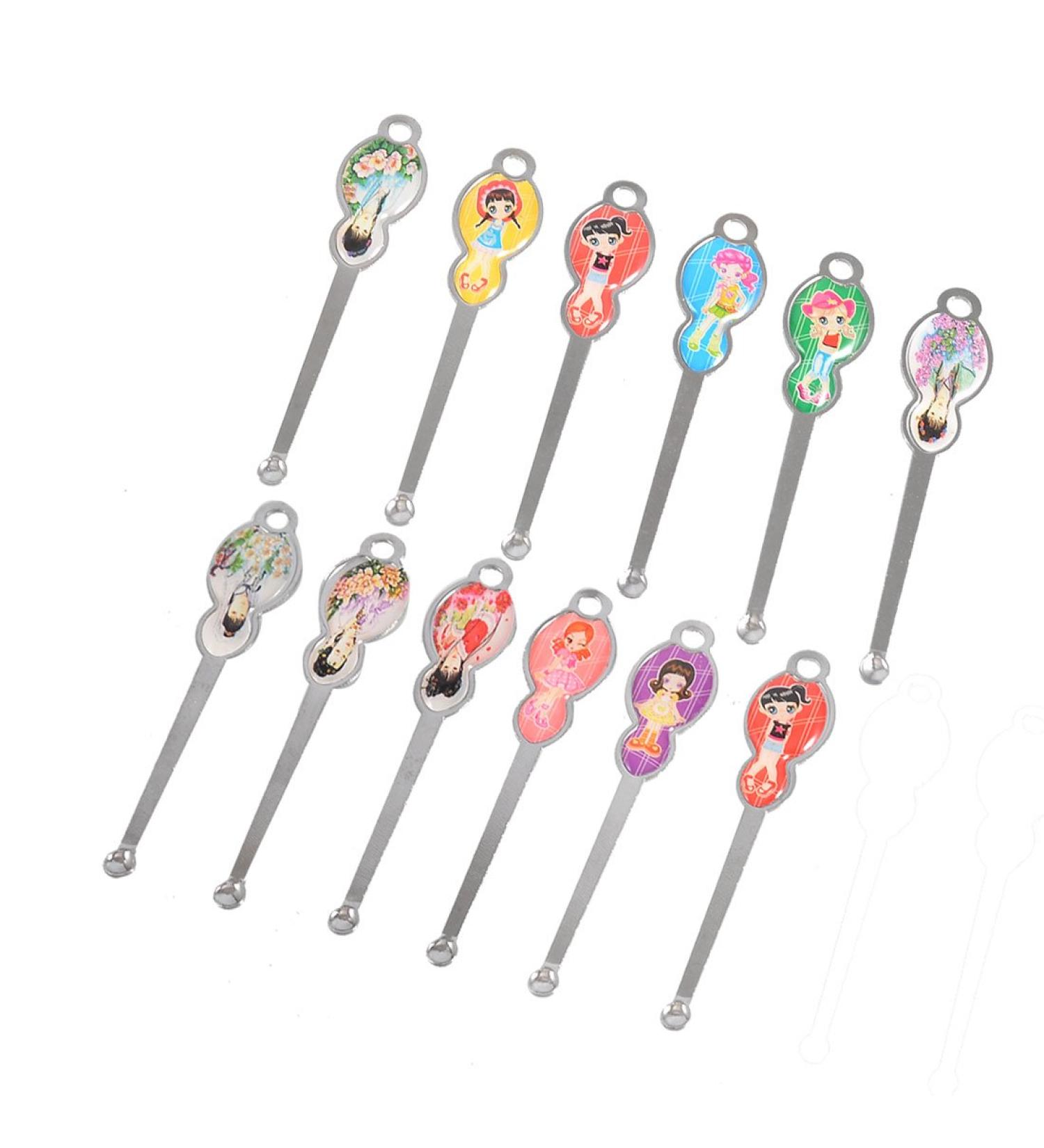 Qtqgoitem 12 Pcs Earpick Earwax Spoon Ear Wax Remover Cleaner Tool Silver Tone (Model: ff8 c3f d10 b7c e17)