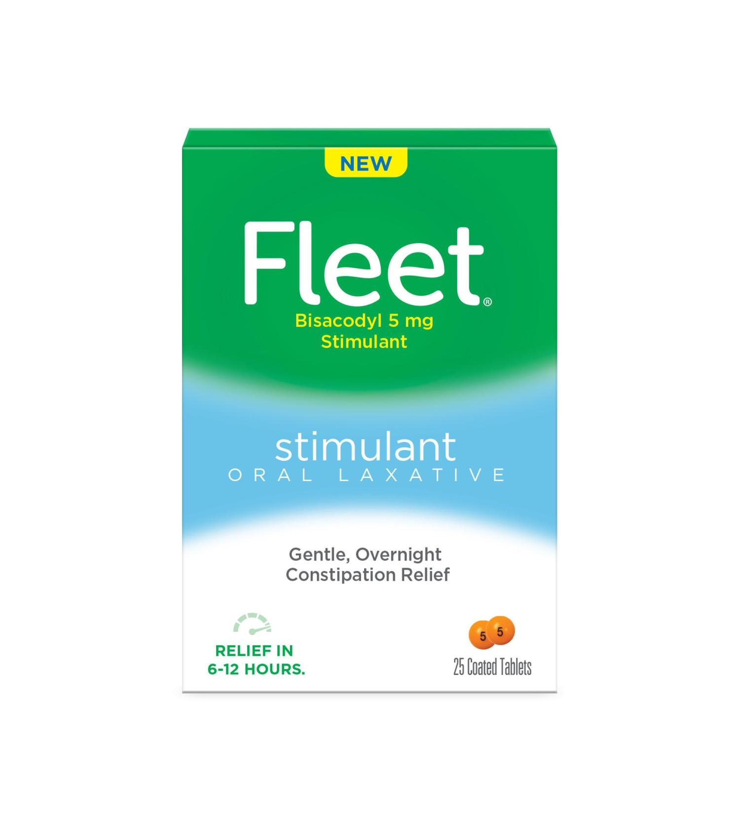 Fleet Laxative Tablets | Overnight Constipation Relief | Oral Stimulant | 25 Count Stool Softener - Buy Online - Buy Online on GoSupps.com