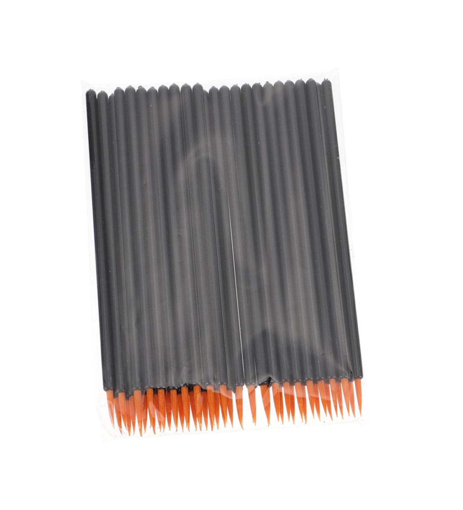 HAPINARY 100pcs Disposable Eyeliner Brush Facial Tools Curved Eyeliner Brush Lip Artificial Fiber Black - Buy Online on GoSupps.com