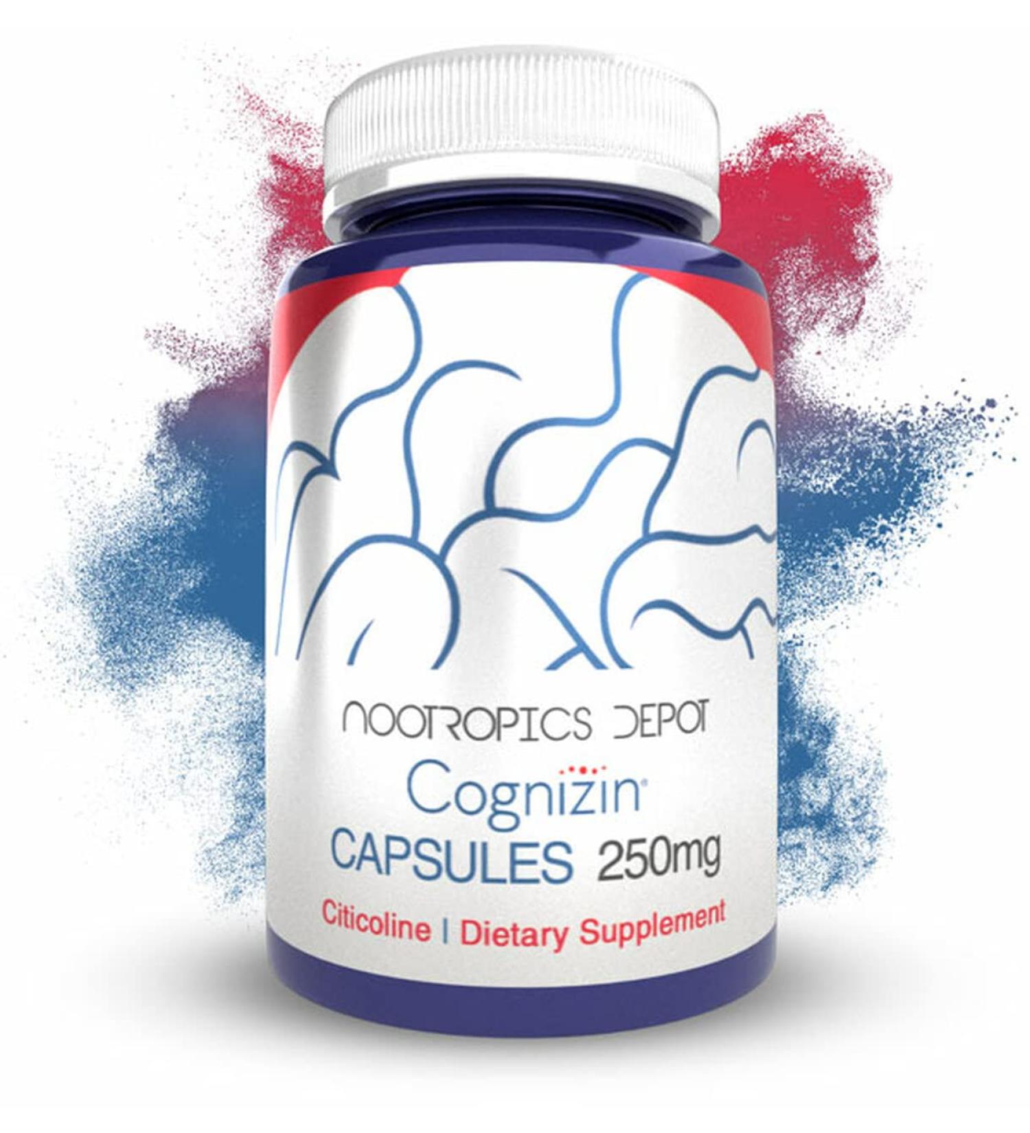 Cognizin Citicoline Capsules - 60 Count Choline Supplement for Brain Health - Supports Memory, Cognitive Function, Attention, Focus, and Recall - Buy Online on GoSupps.com