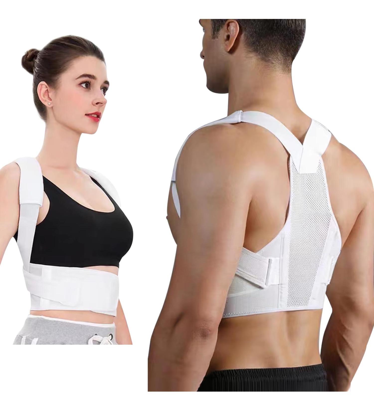 Upper Thoracic Back Brace Posture Corrector for Women & Men | Scoliosis & Hunchback Support Belt (Medium - Buy Online on GoSupps.com