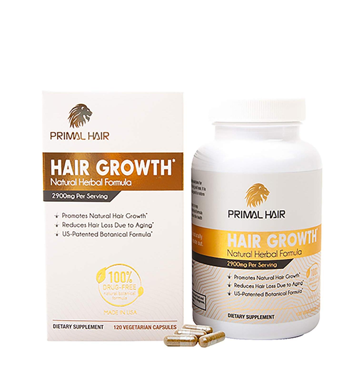 PRIMAL HAIR Growth Supplement | Clinically Proven Hair Loss Treatment | Supports Natural Growth & Reduces Hair Thinning | 30-Day Supply 120 Count - Buy Online on GoSupps.com