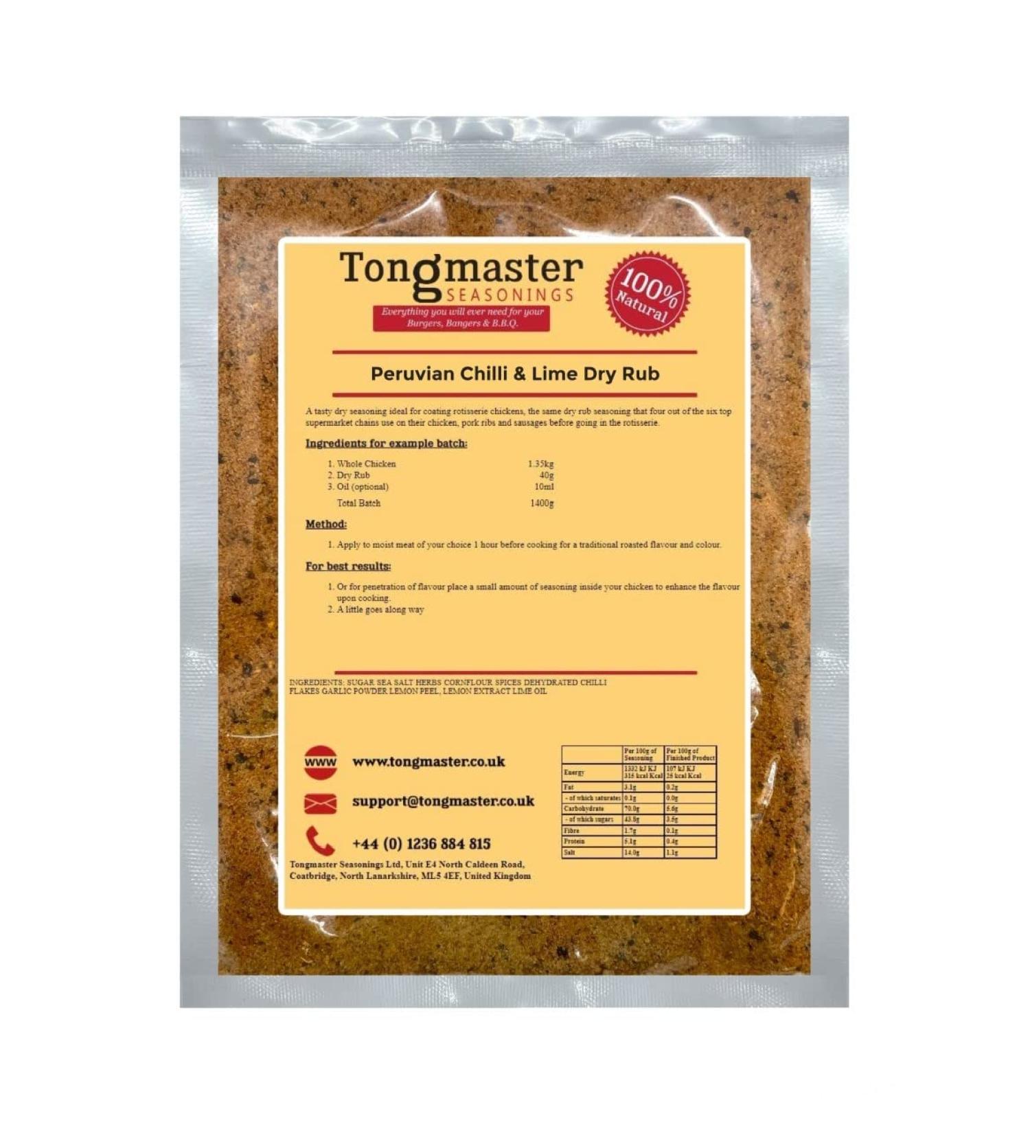 Peruvian Chilli & Lime Rotisserie Dry Rub - 500g | Authentic Flavor for BBQ & Grilling - Buy Online on GoSupps.com