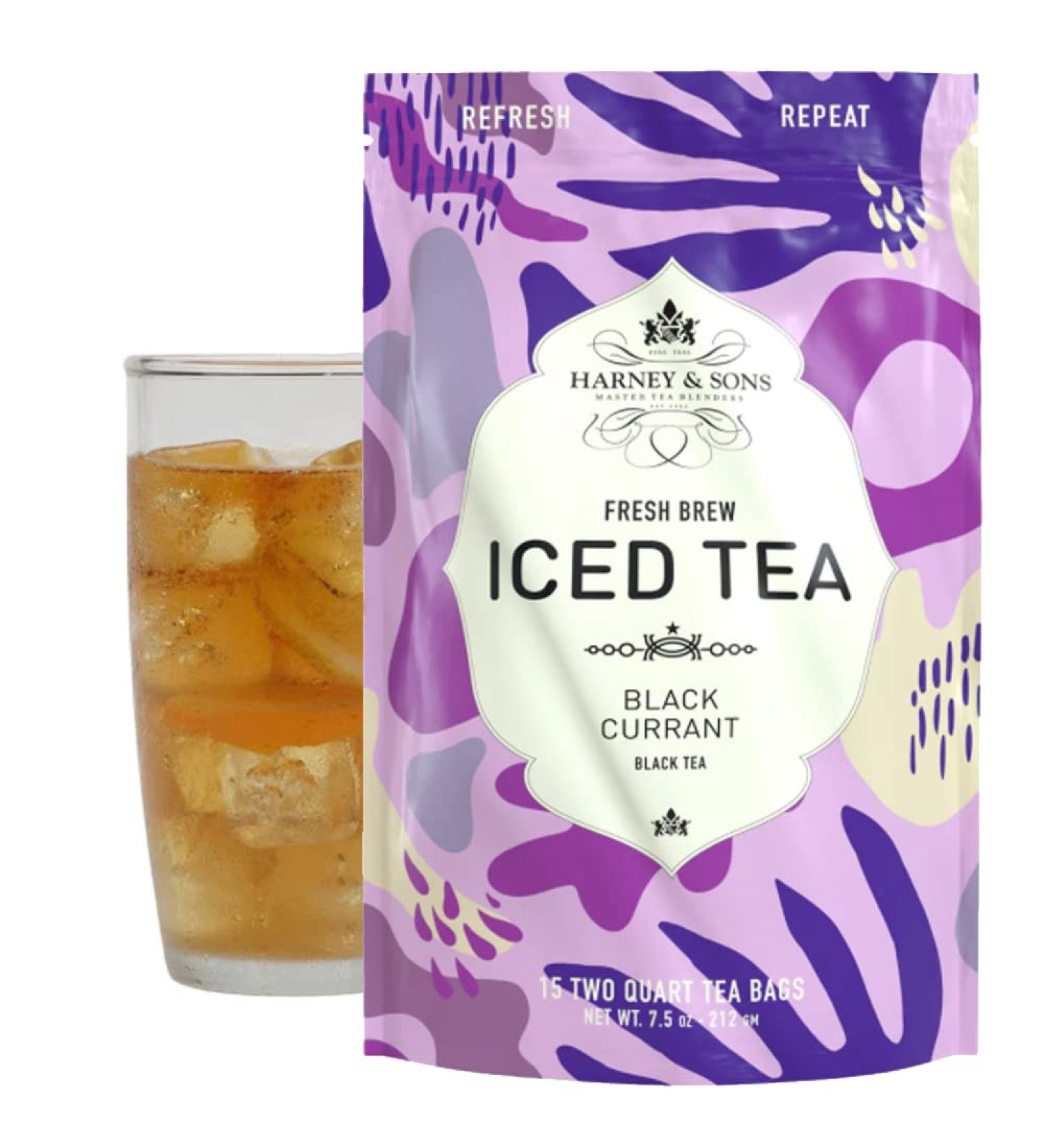 Harney & Sons Fresh Brew Iced Tea Black Currant Black Tea 15 Tea Bags 7.5 oz (212 g)
