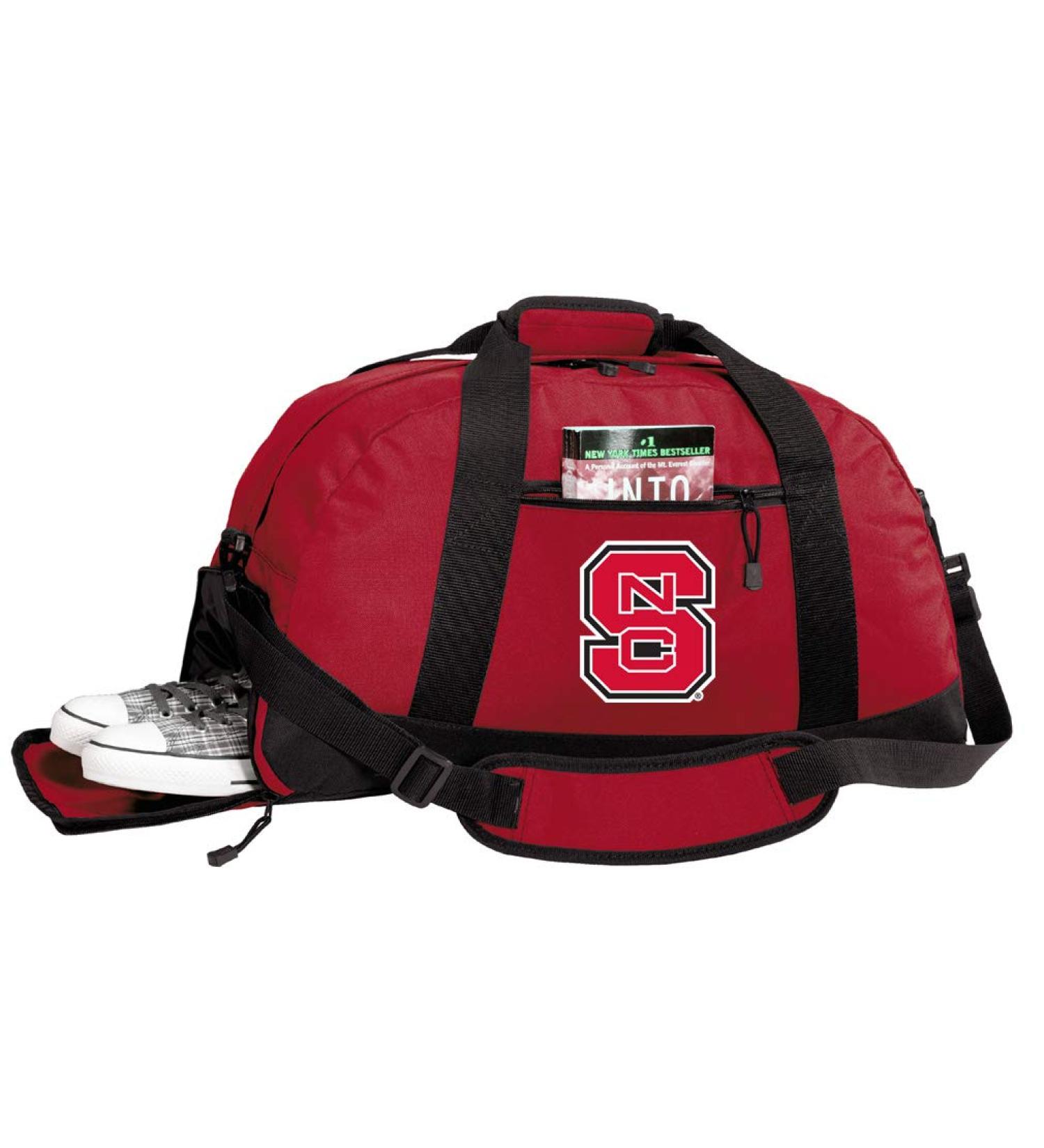 NC State Duffle Bags - NC State Wolfpack Gym Bag w/ SHOE POCKETS