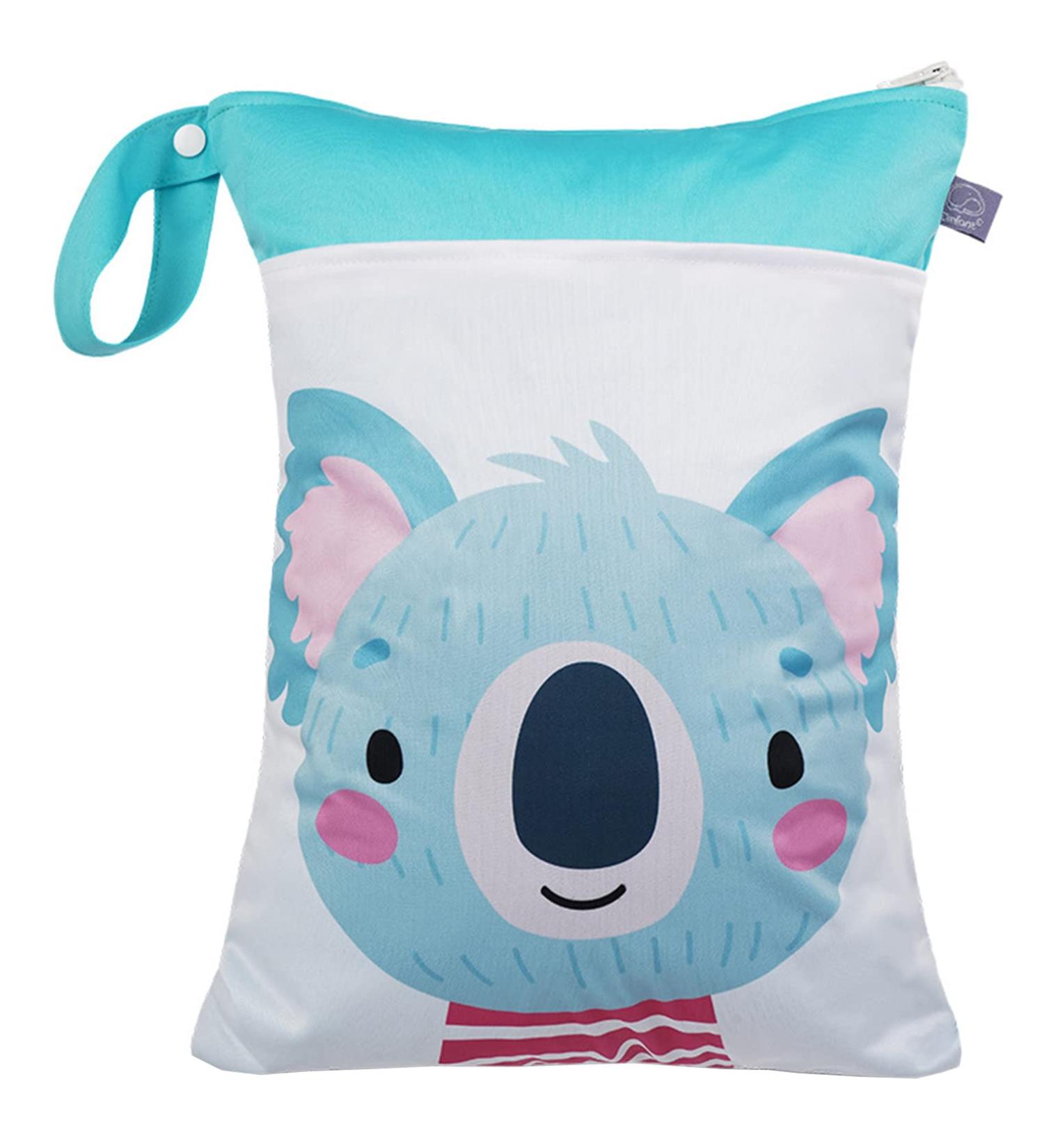 Seaur Wetbag Baby Kinder Waterproof Naspocket - Reusable Diaper Bag for Beach Pool Gym | 30x40cm - Buy Online on GoSupps.com